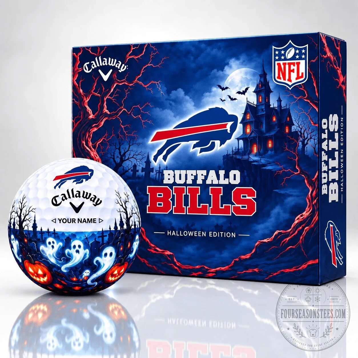 Buffalo Bills Halloween Edition Personalized Golf Ball