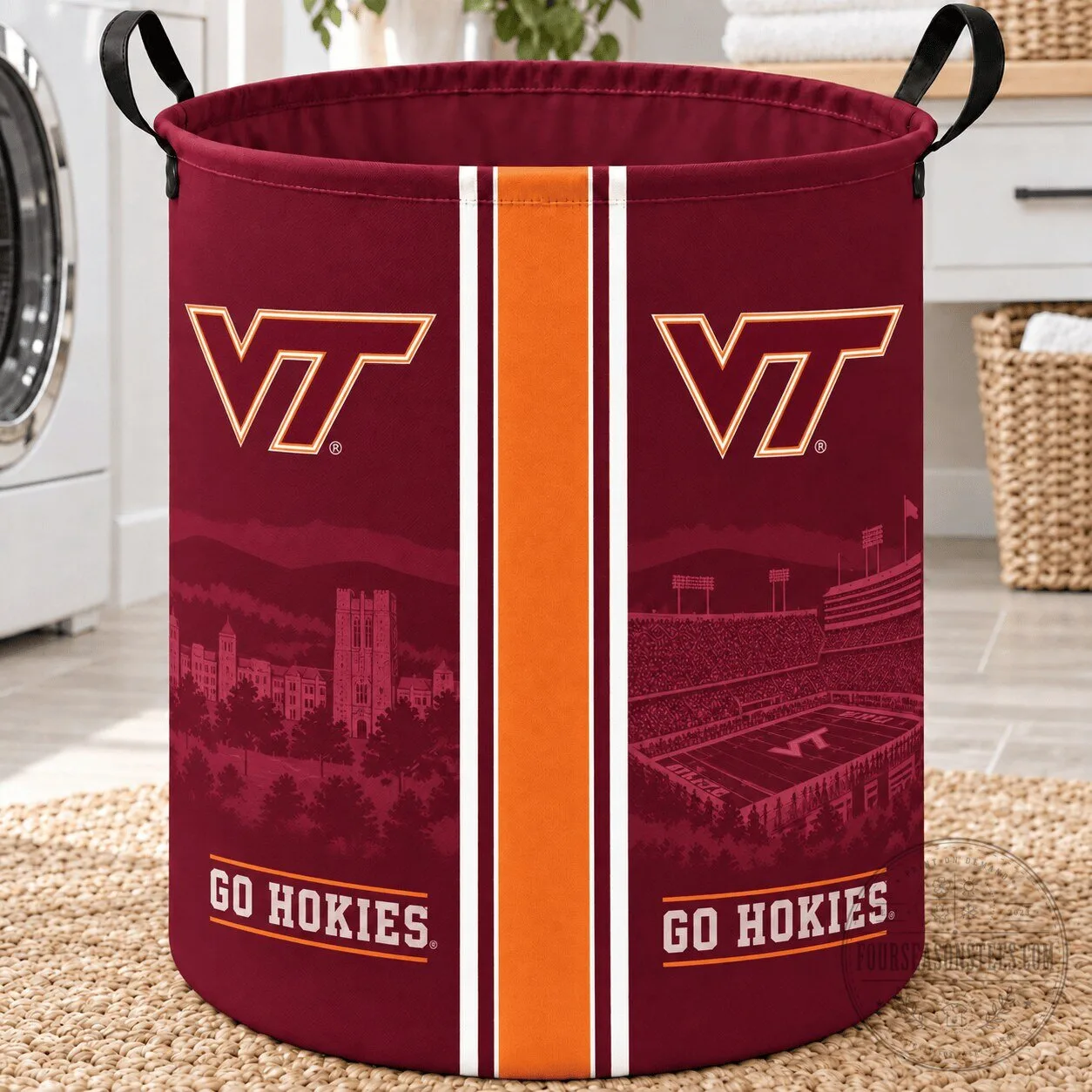 Virginia Tech Hokies Football Fan College Laundry Basket