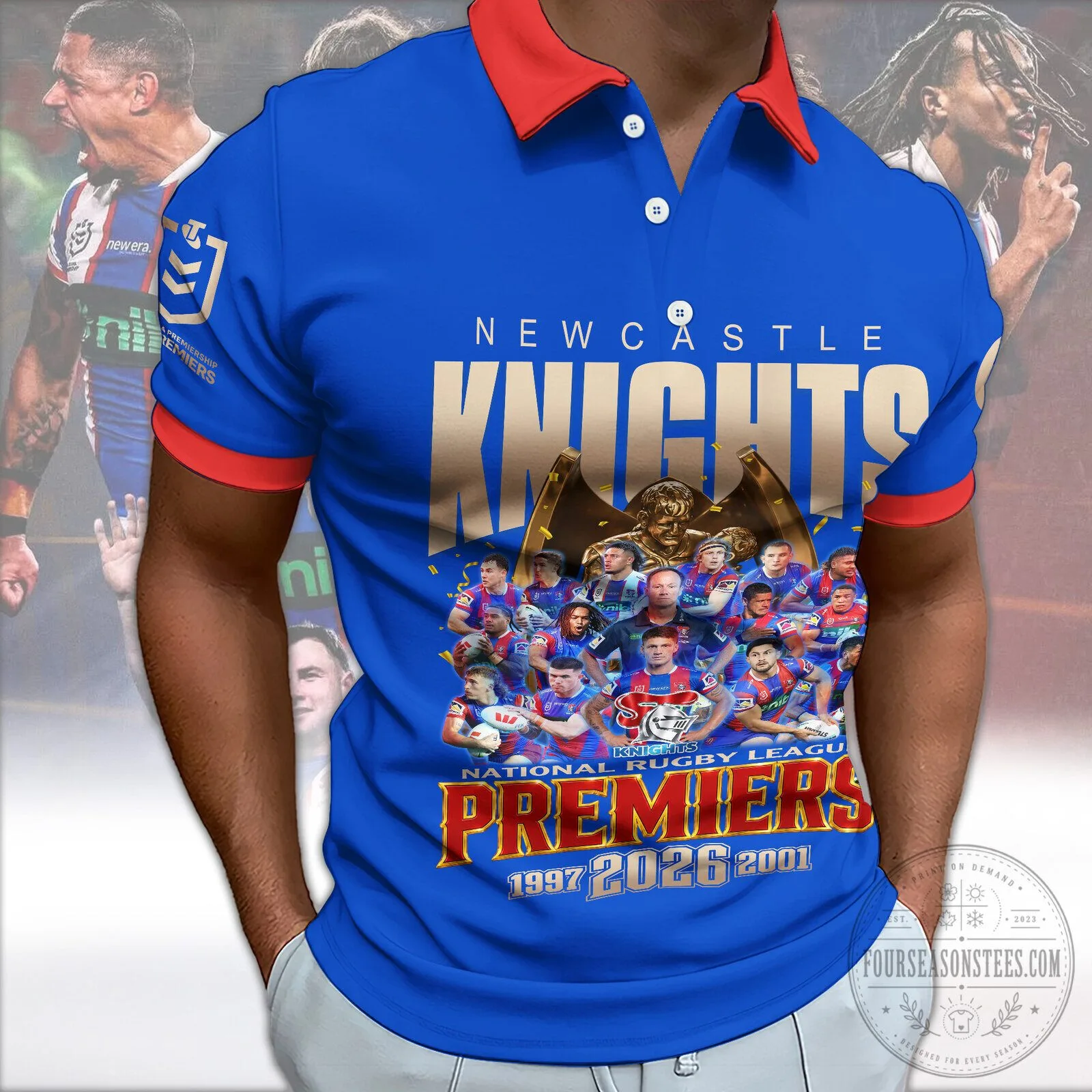 Polo Shirt for Newcastle Knights NRL Premiers