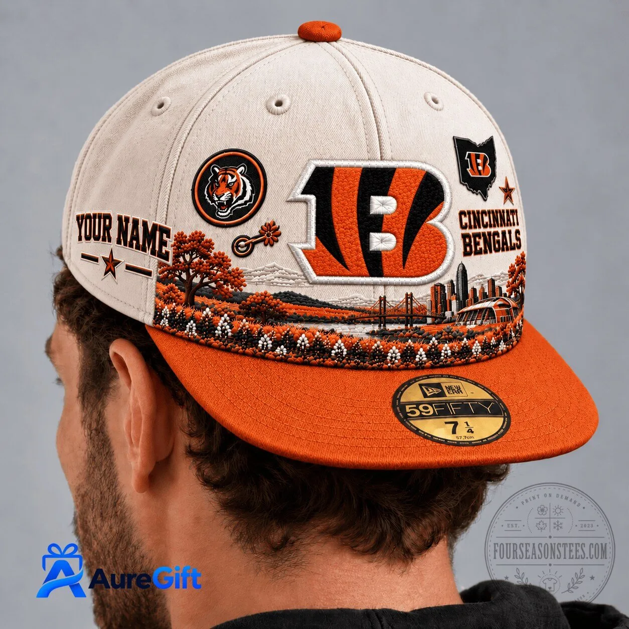 Cincinnati Bengals NFL Football Team Personalized Snapback Cap Hat