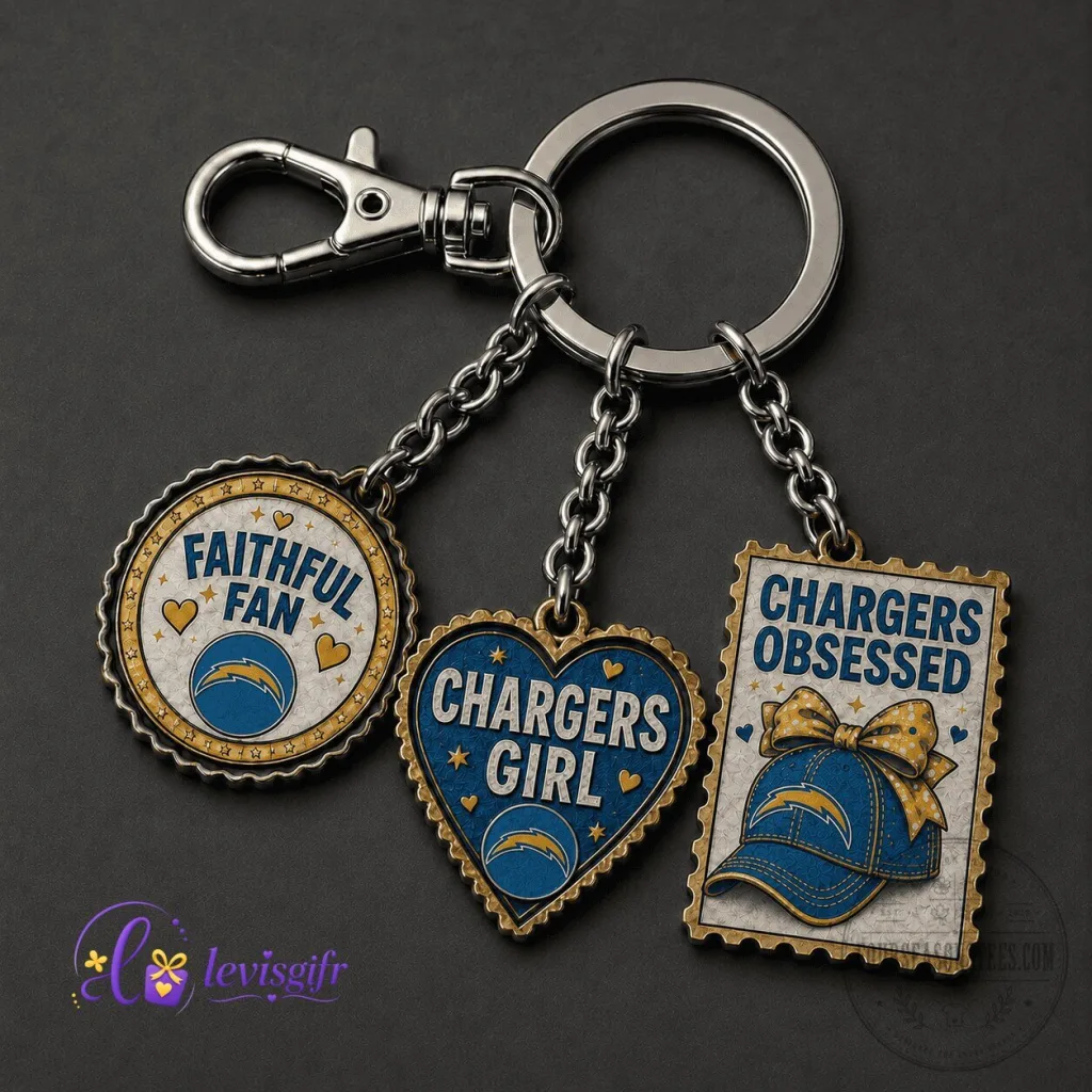 Los Angeles Chargers NFL Football Team Fan Heart Shaped Keychain Gift Los Angeles Chargers NFL Football Team Fan Heart Shaped Keychain Gift