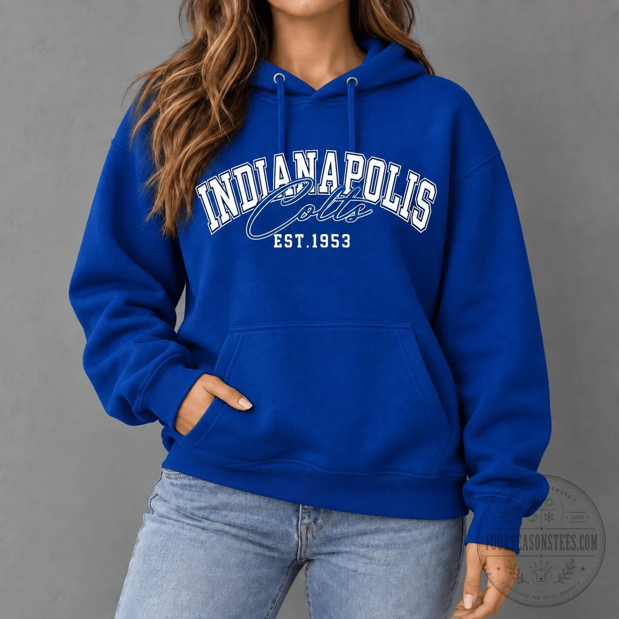 Indianapolis Colts National Football League Established 1953 Royal Blue Hoodie