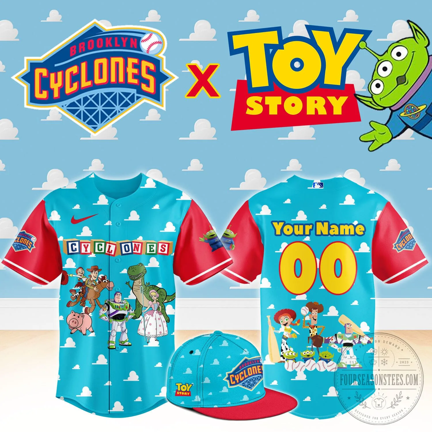 …B.Cyclones Toy Story Night Limited Custom Jersey