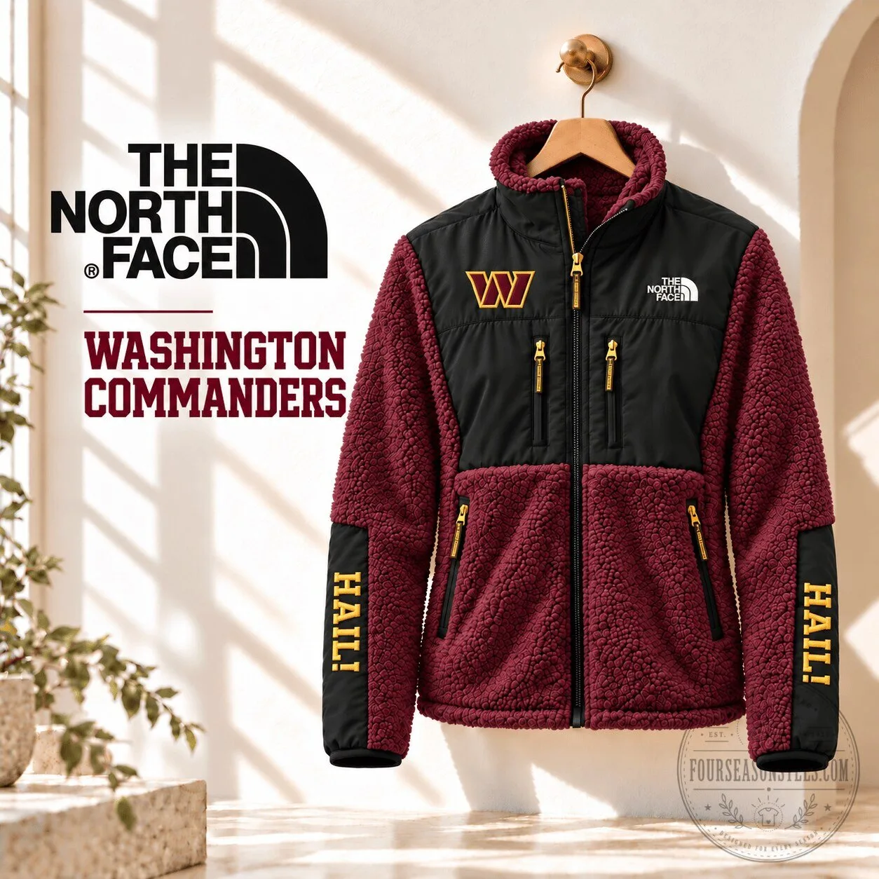 Washington Commanders The North Face Full-Zip Fleece Jacket
