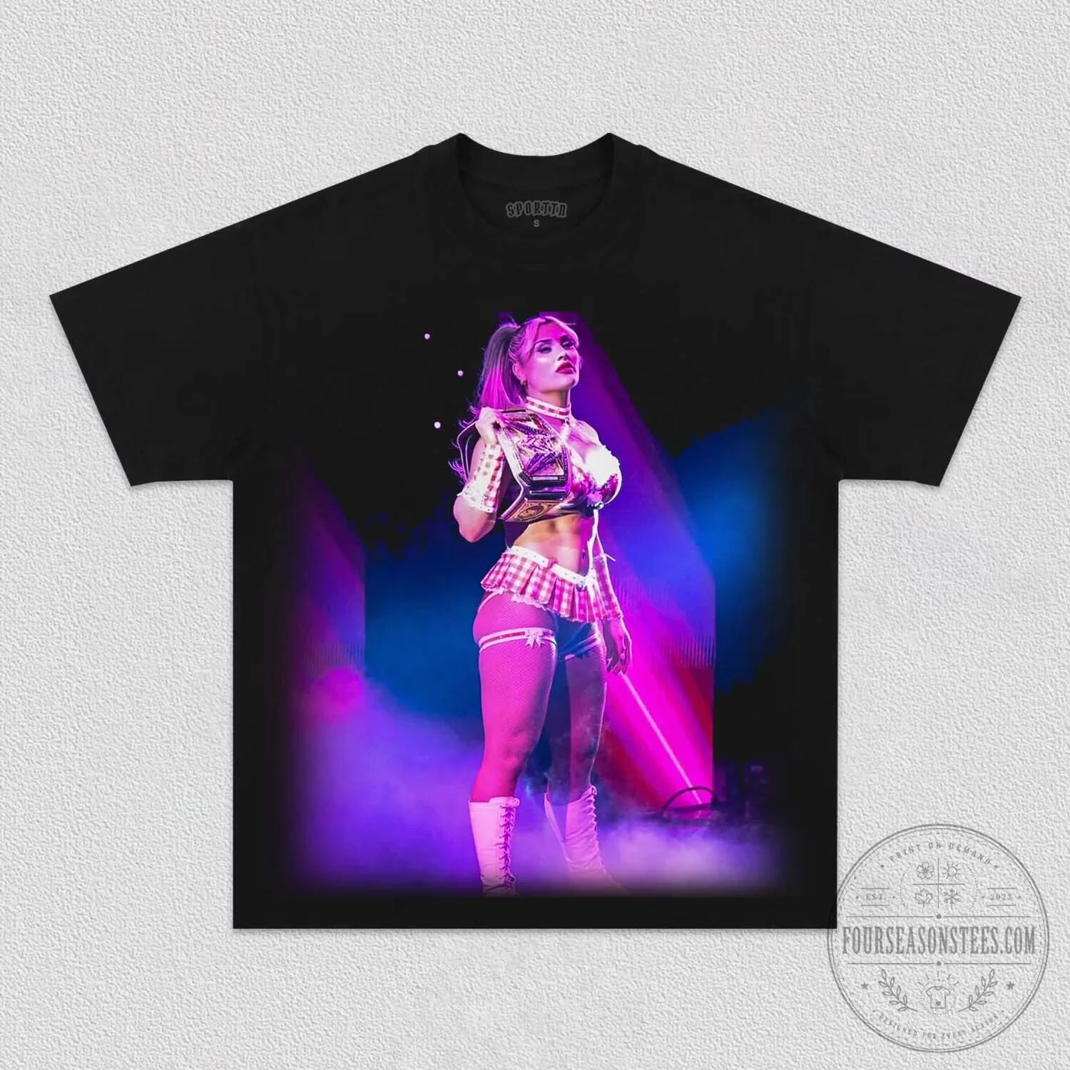 Tiffany Stratton WWE Superstar Black Graphic T-Shirt