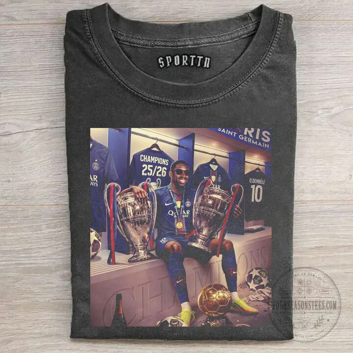 Ousmane Dembele Paris Saint-Germain Champions League Football T-Shirt