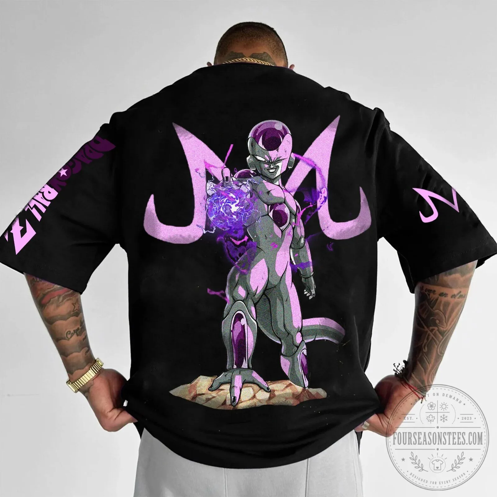 Dragon Ball Z Frieza Anime Character Graphic Print Oversized T-Shirt