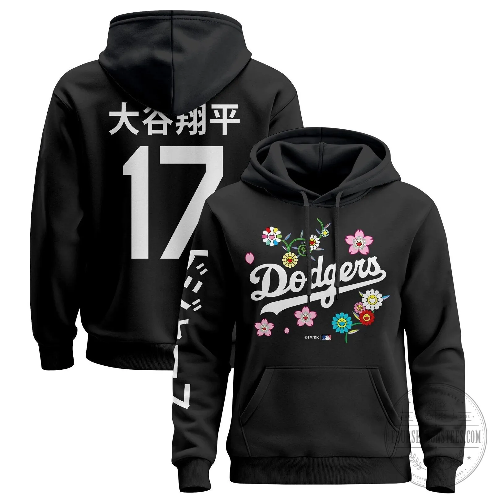 Takashi Murakami Los Angeles Dodgers Shohei Ohtani 17 Black Hoodie