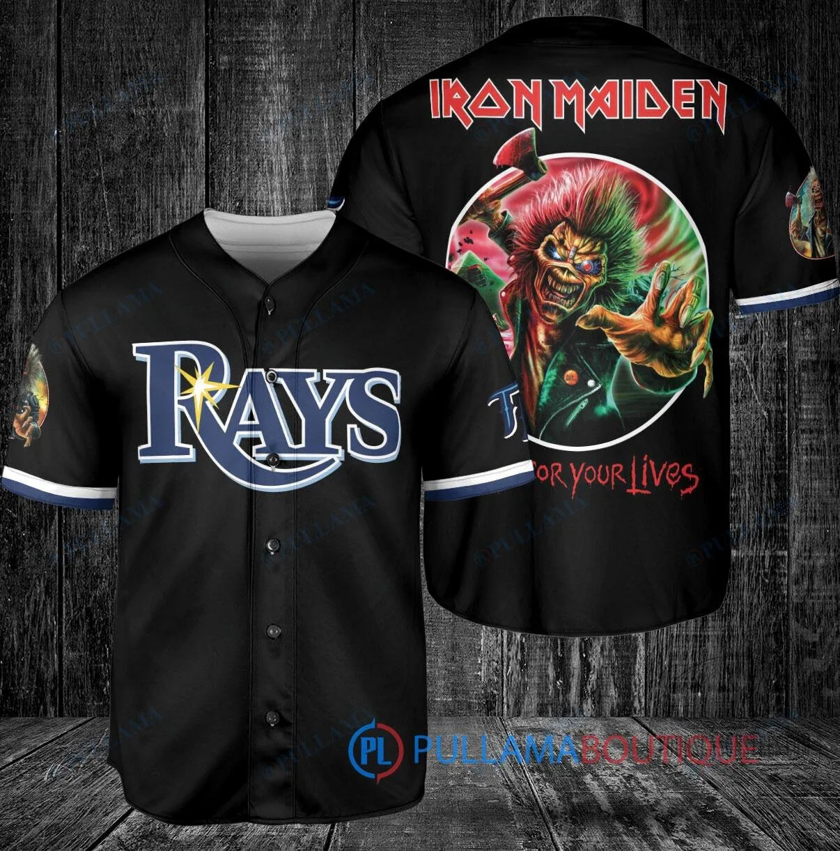 Tampa Bay Rays Baseball Iron Maiden Run For Your Lives World Tour Jersey