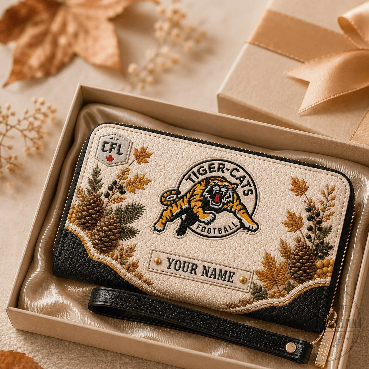 Hamilton Tiger-Cats CFL Football Team Autumn Style Personalized Clutch Wallet