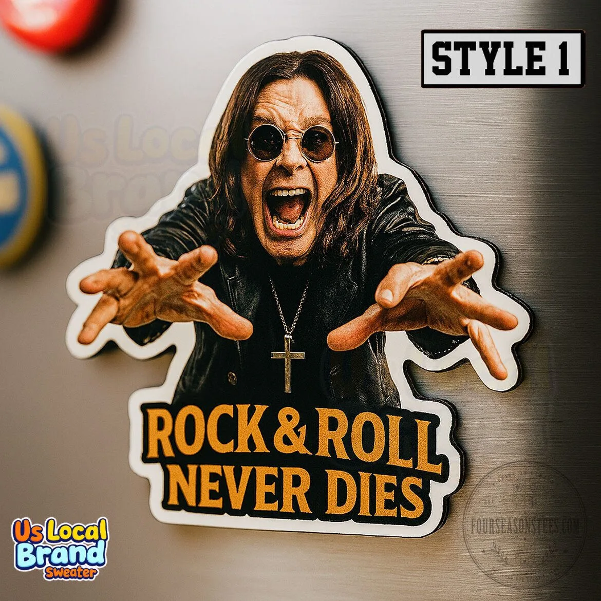 Ozzy Osbourne Rock and Roll Never Dies Refrigerator Magnet