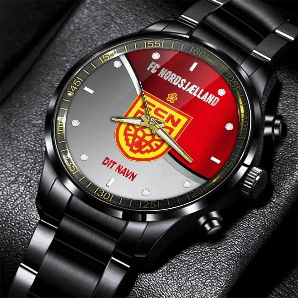 FC Nordsjælland Football Club Gold Tone Stainless Steel Watch