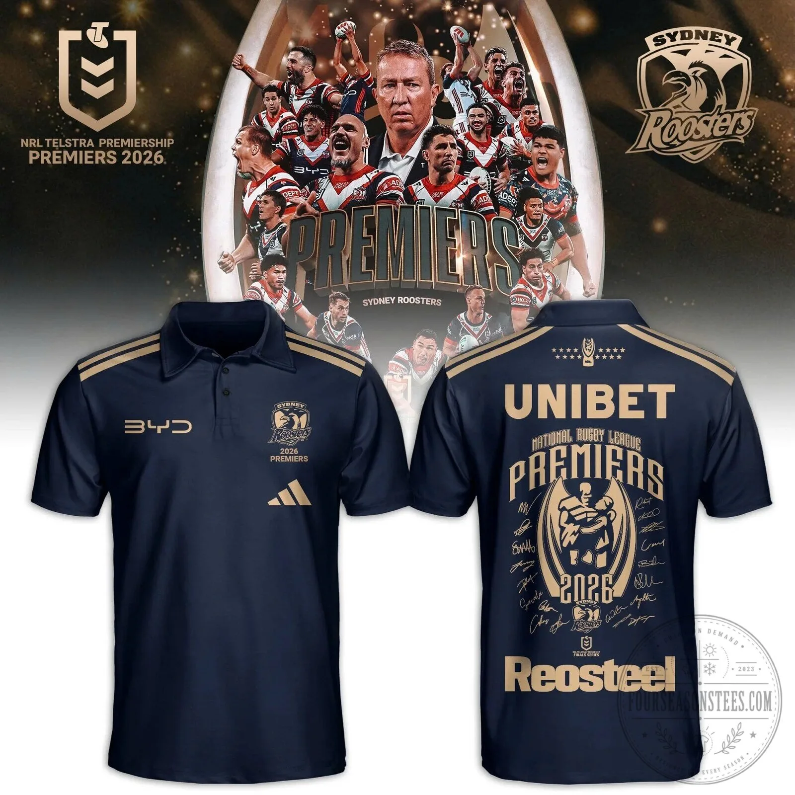 2026 Premier Polo Shirt of the National Rugby League Sydney Roosters