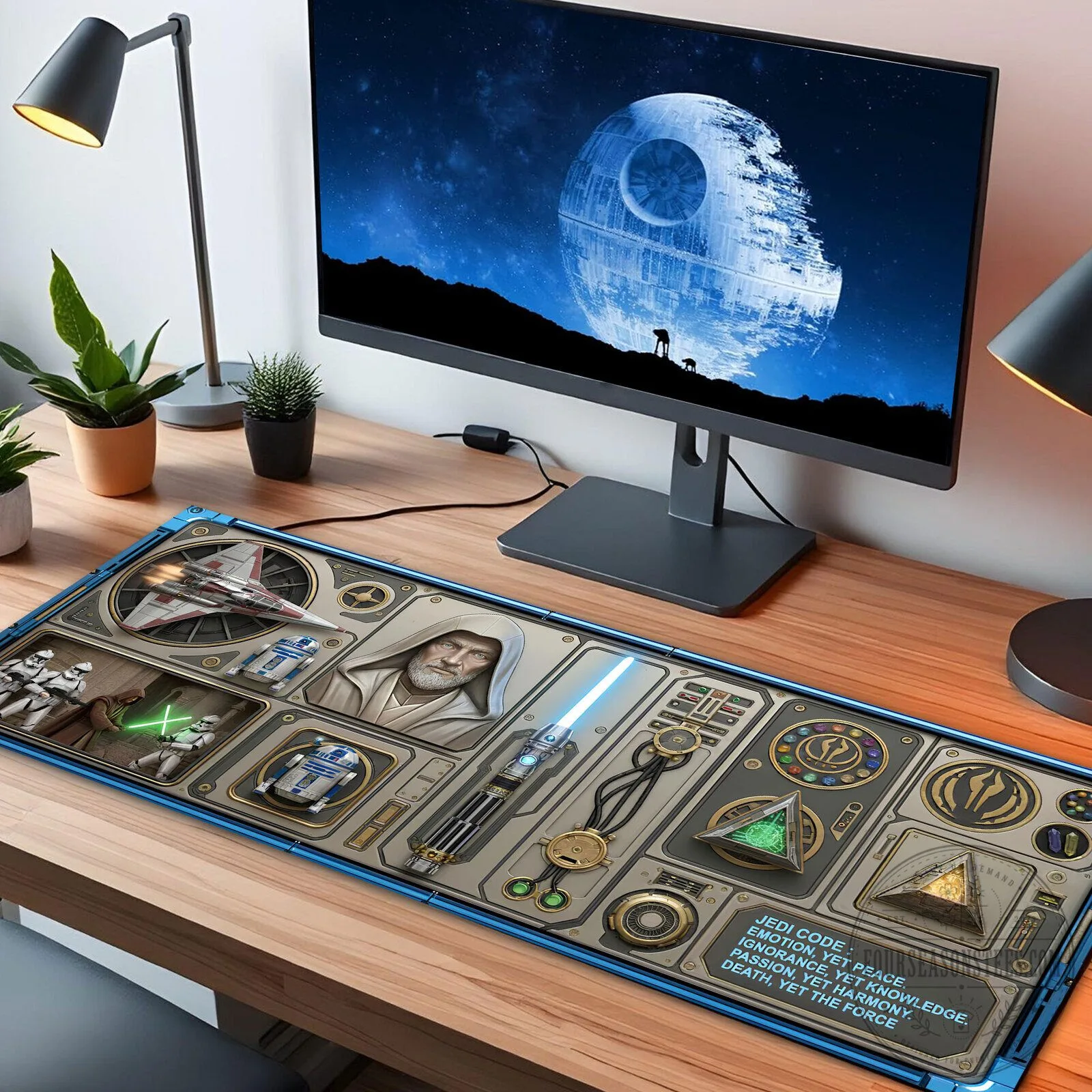 Star Wars Jedi Order Obi-Wan Kenobi LED Gaming Mousepad Desk Mat 7 Star Wars Jedi Order Obi-Wan Kenobi LED Gaming Mousepad Desk Mat