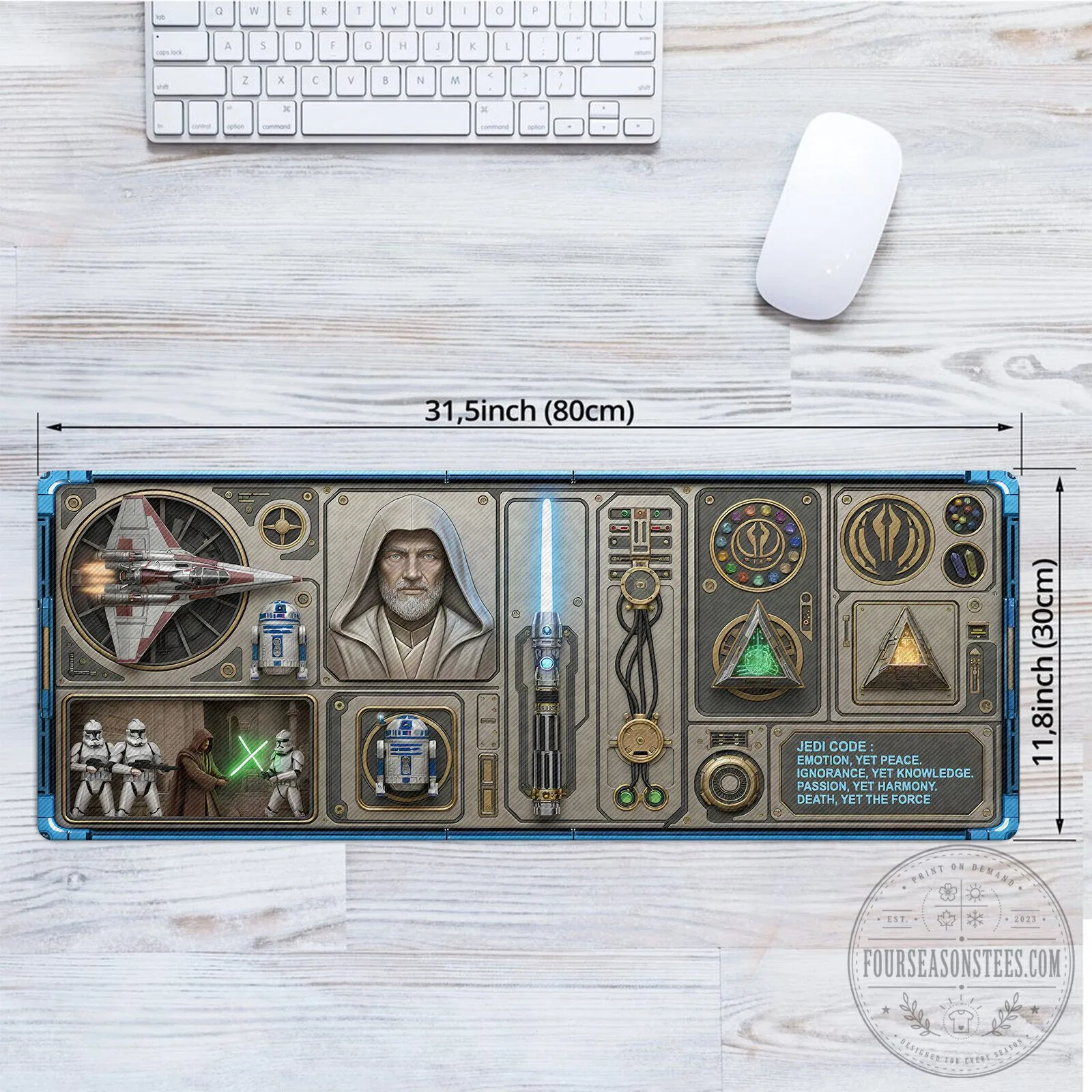 Star Wars Jedi Order Obi-Wan Kenobi LED Gaming Mousepad Desk Mat 8 Star Wars Jedi Order Obi-Wan Kenobi LED Gaming Mousepad Desk Mat