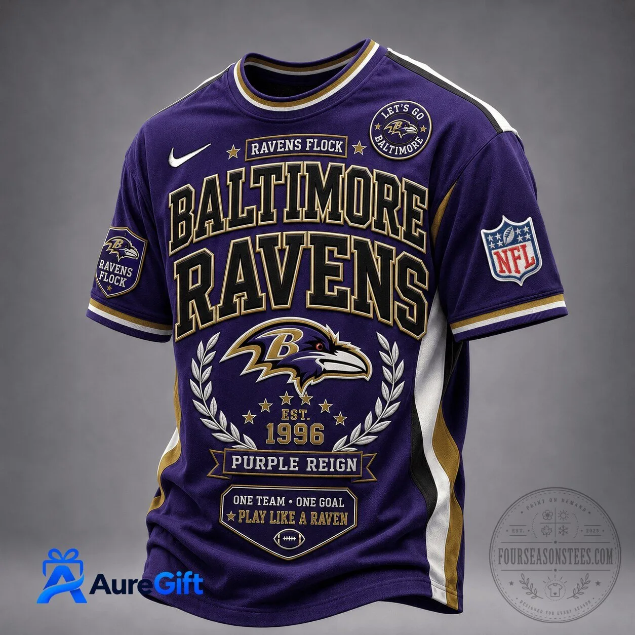 Baltimore Ravens NFL Football Game Day Purple Reign Jersey