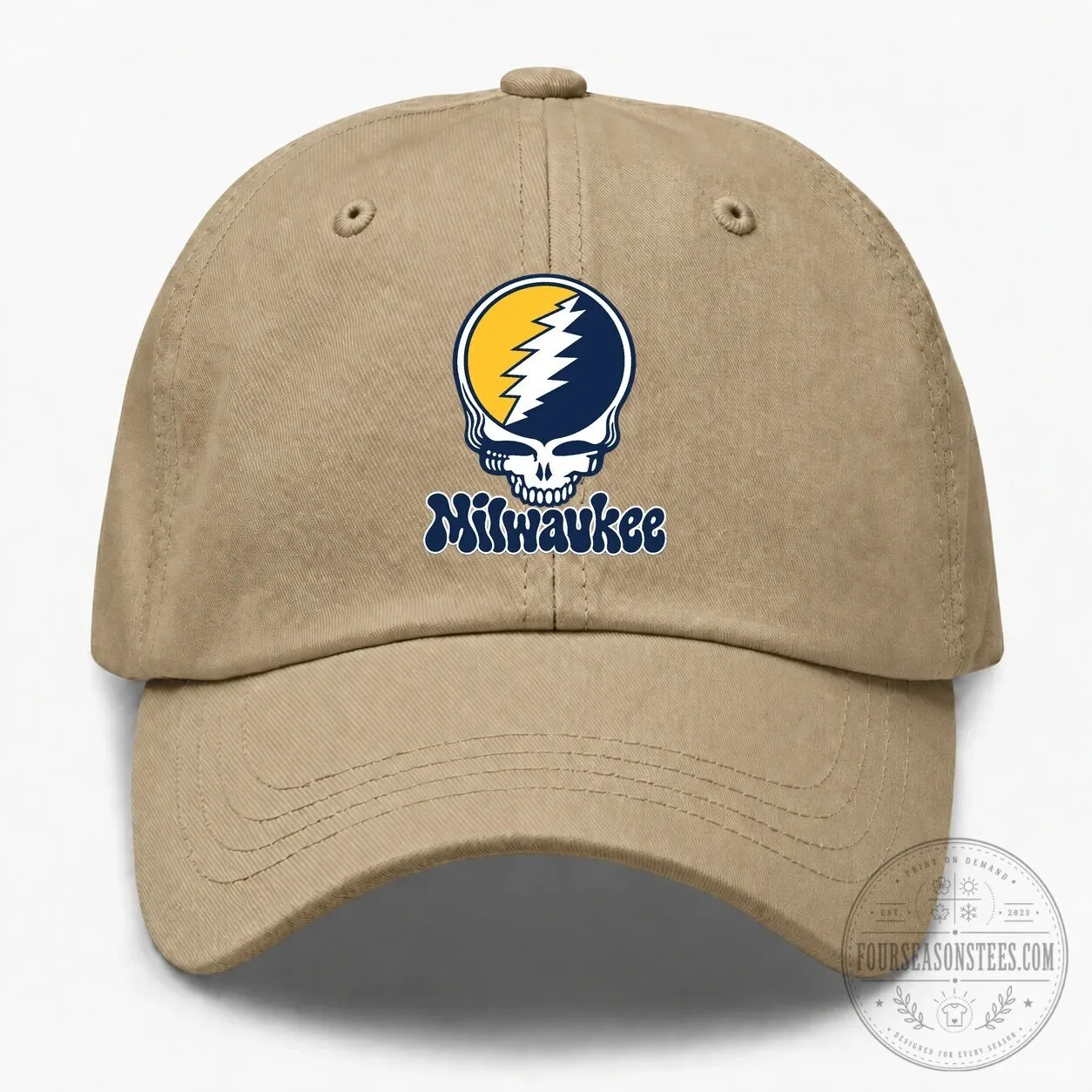 Milwaukee Grateful Dead Steal Your Face Baseball Cap Hat 5 Milwaukee Grateful Dead Steal Your Face Baseball Cap Hat