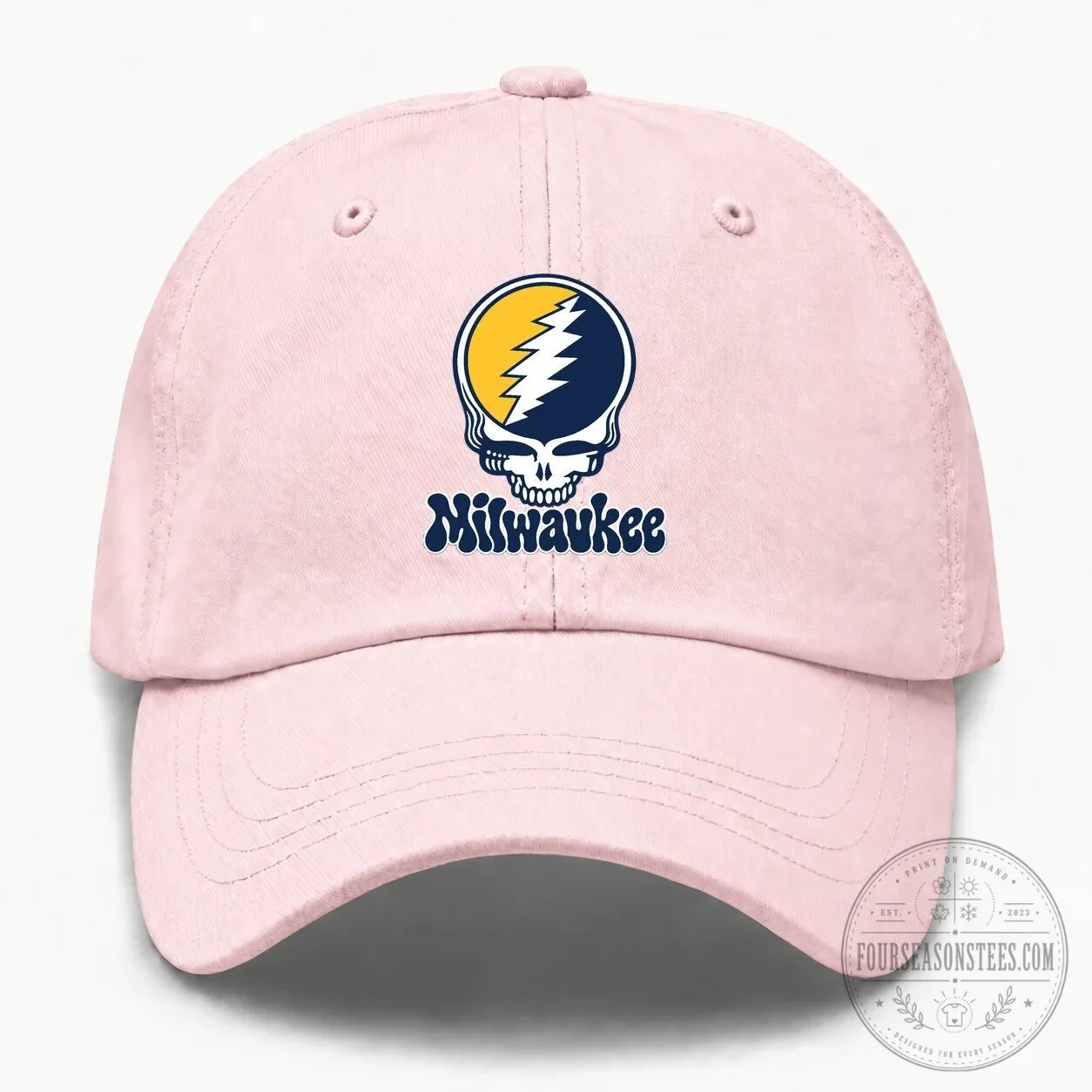 Milwaukee Grateful Dead Steal Your Face Baseball Cap Hat 10 Milwaukee Grateful Dead Steal Your Face Baseball Cap Hat
