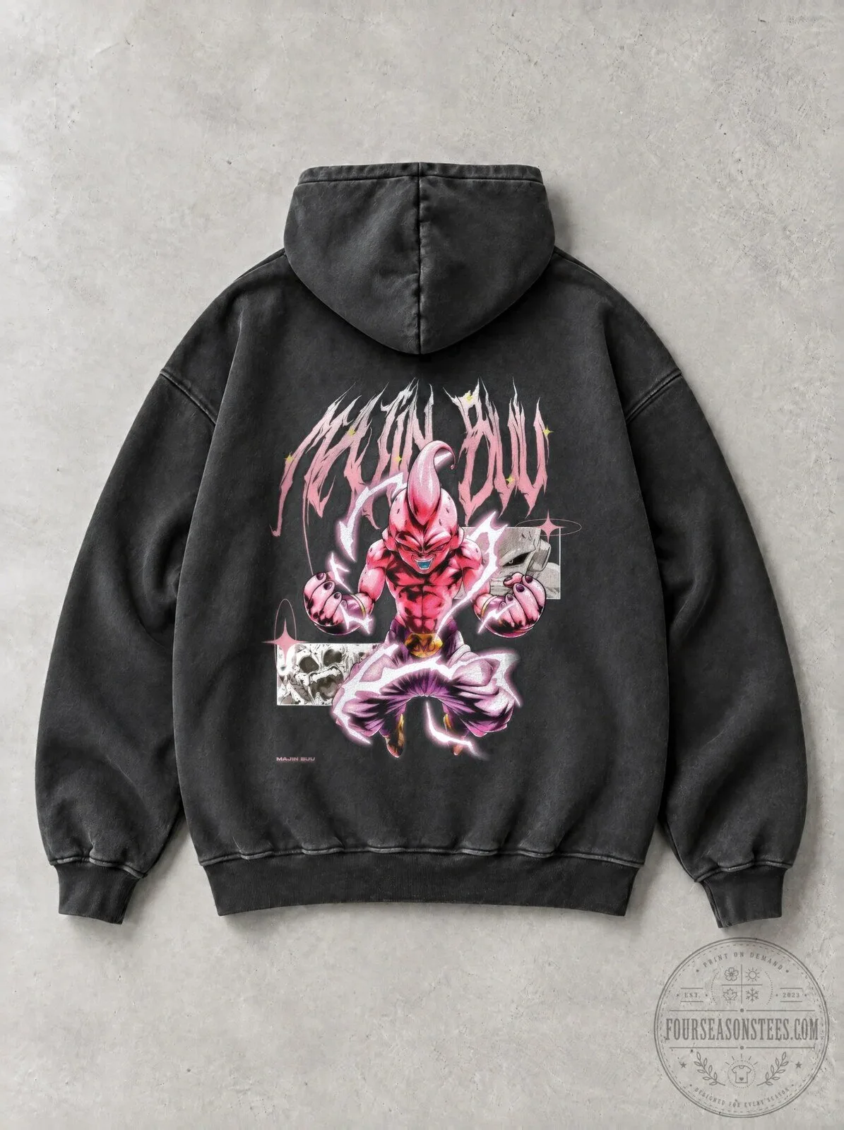 Dragon Ball Z Majin Buu Vintage Washed Hoodie