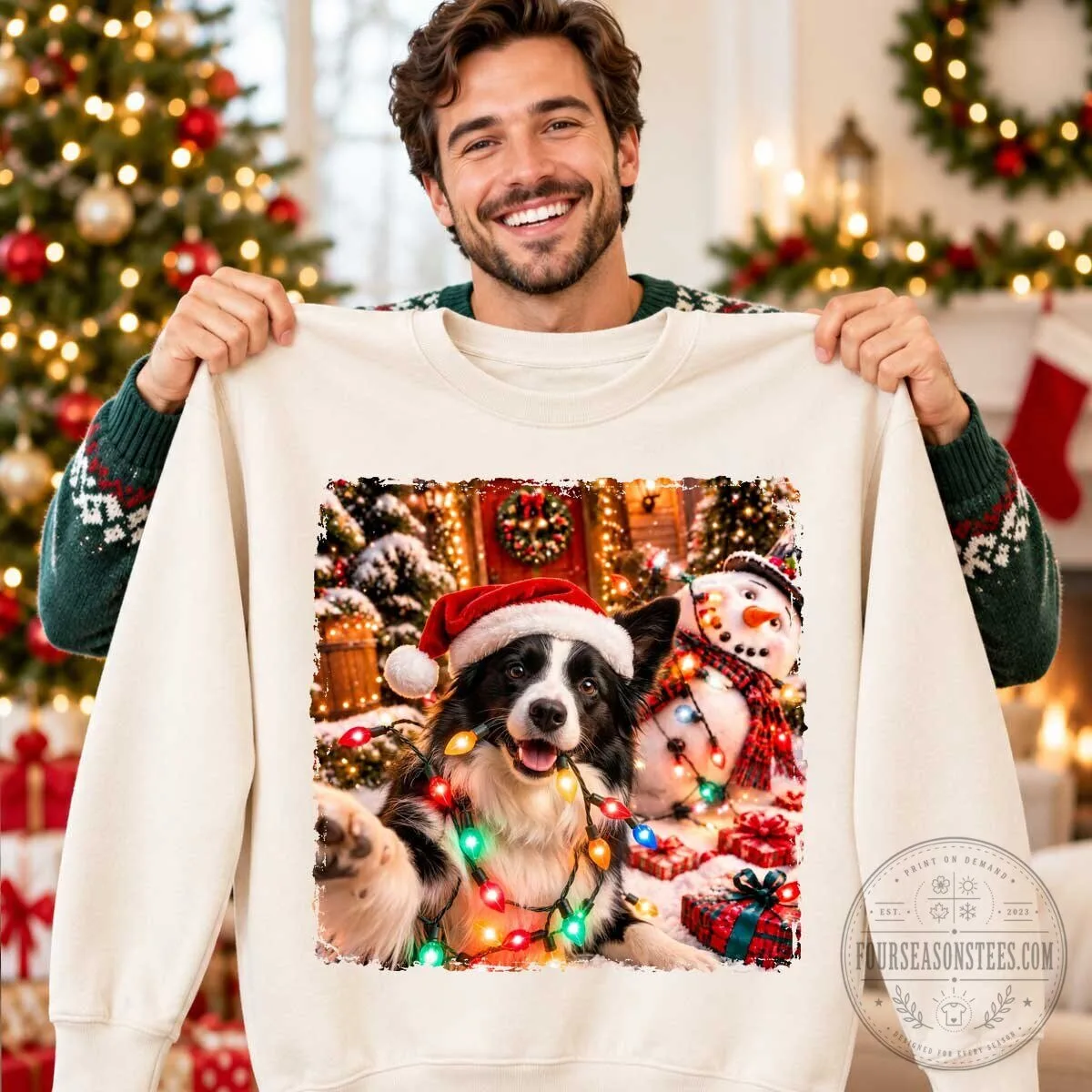 Funny Dog Christmas Sweatshirt, Personalized Golden Retriever Holiday Sweater 51 Funny Dog Christmas Sweatshirt, Personalized Golden Retriever Holiday Sweater