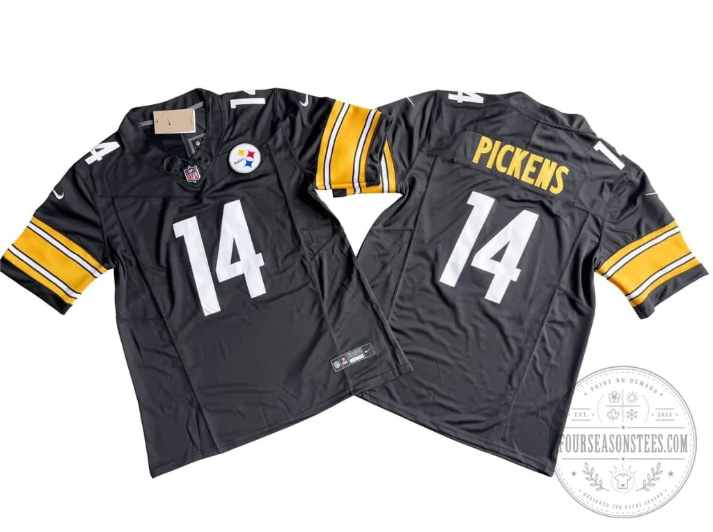 George Pickens Pittsburgh Steelers Black Football Jersey Number 14