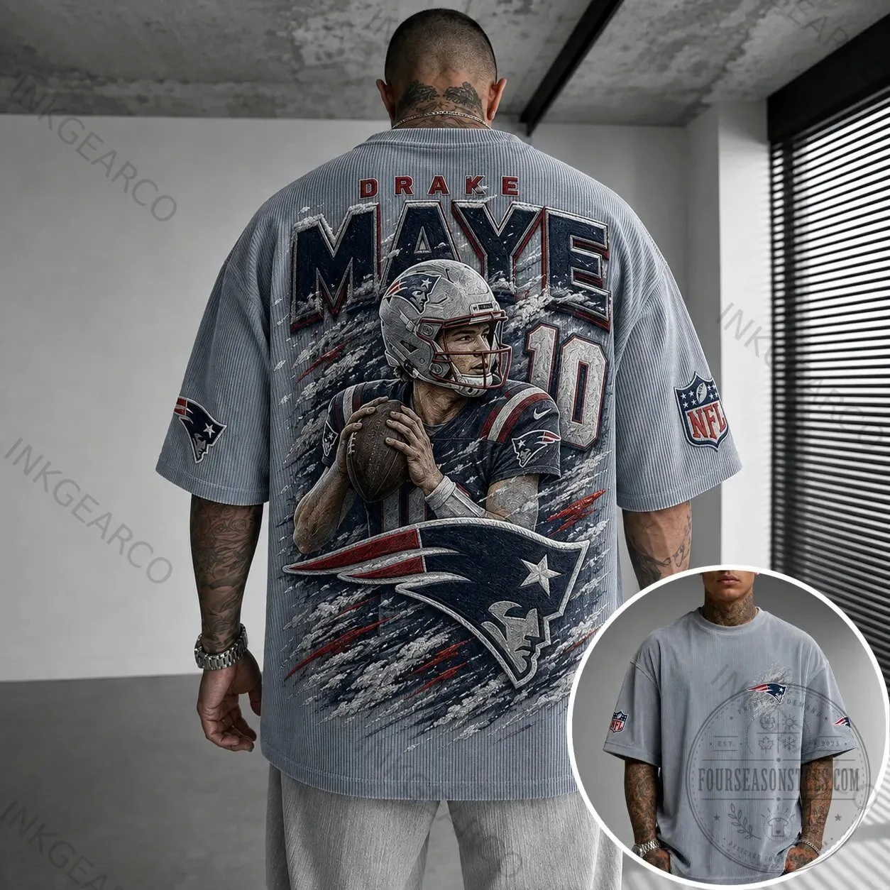 Drake Maye New England Patriots NFL Football Team T-Shirt 1 Drake Maye New England Patriots NFL Football Team T-Shirt