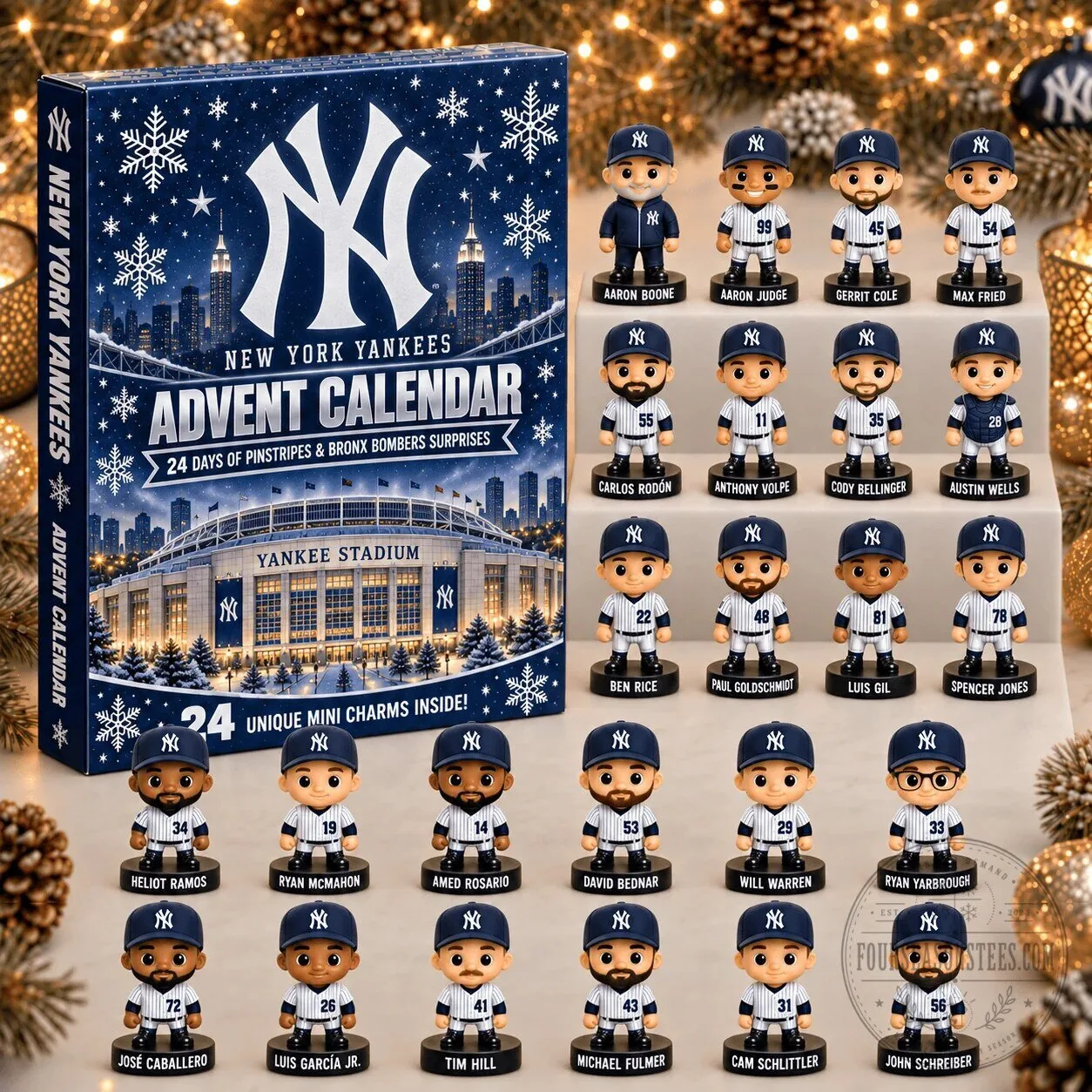 New York Yankees MLB Baseball 24 Day Advent Calendar with Mini Charms
