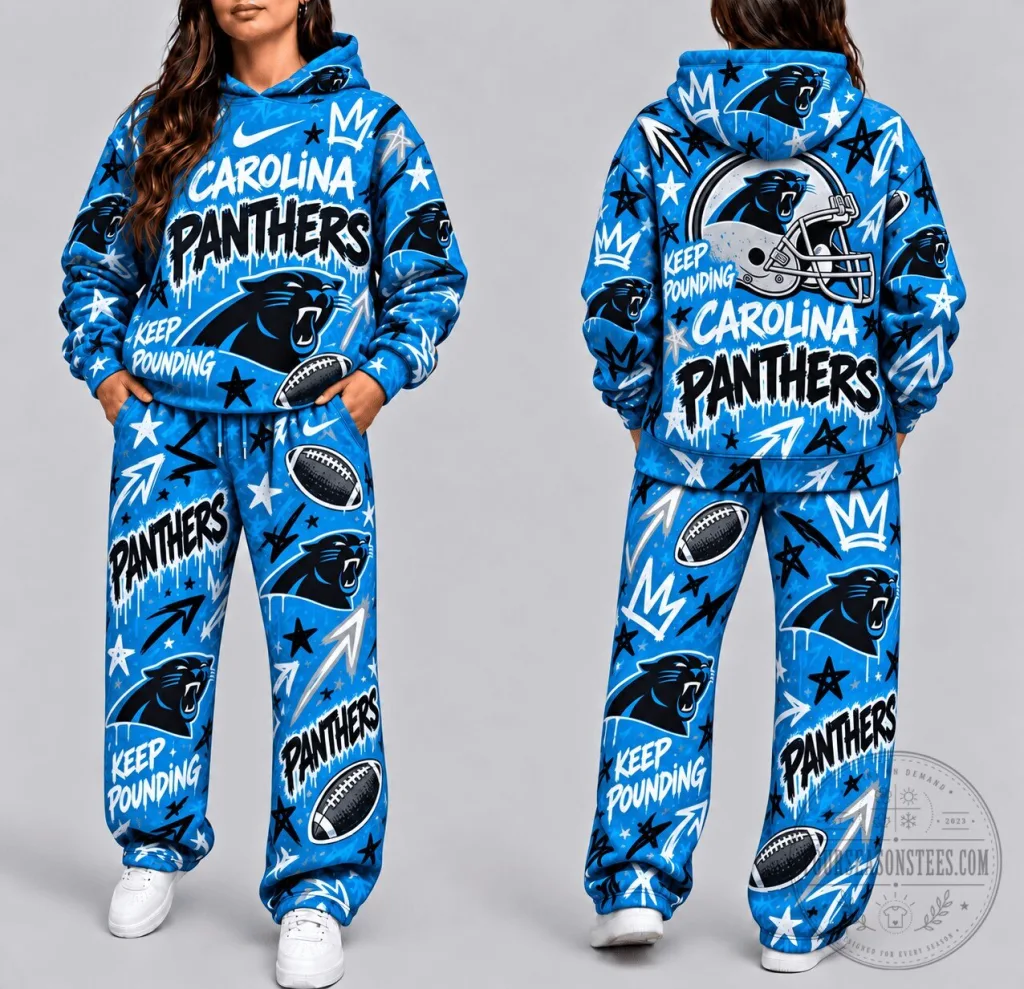 Carolina Panthers Football Team Graffiti Art Style Hoodie