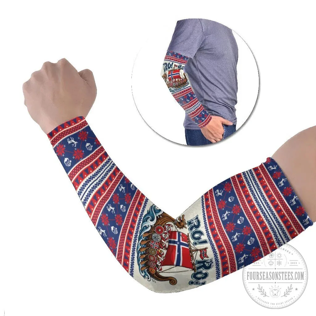 Norway Viking Christmas Santa Claus Arm Sleeves