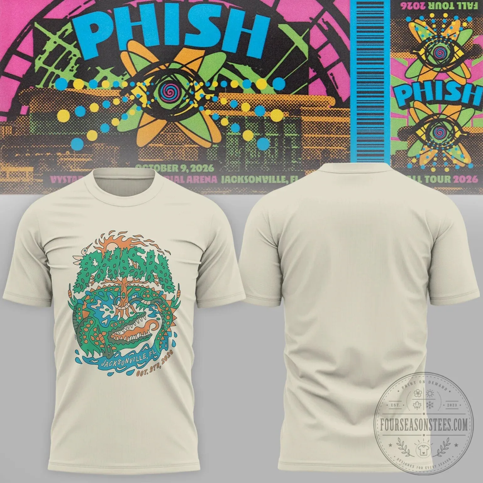 Phish Jacksonville Florida Fall Tour 2026 Concert T-Shirt