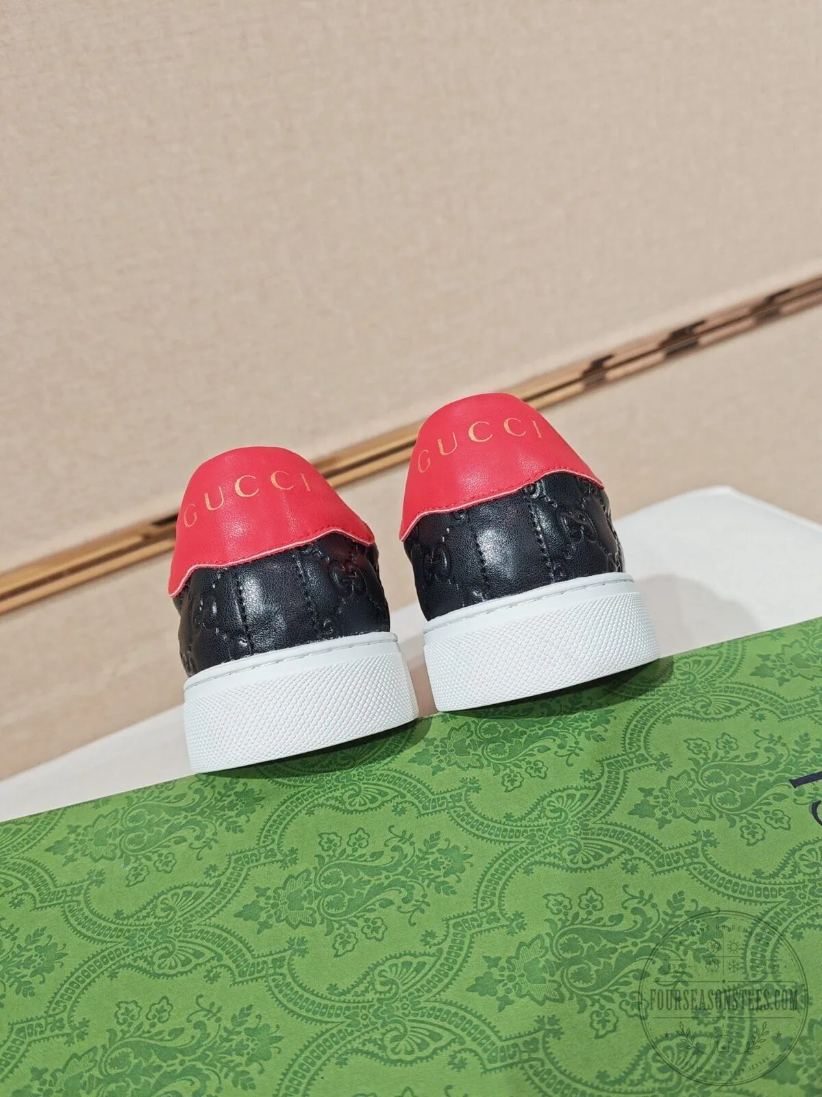 Gucci Black Leather Ace Sneakers with Red and Green Web Detail 12 Gucci Black Leather Ace Sneakers with Red and Green Web Detail