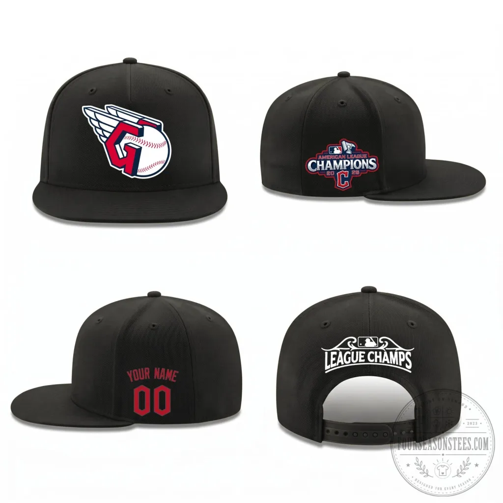 Personalized Snapback Hat for Cleveland Guardians American League Champions