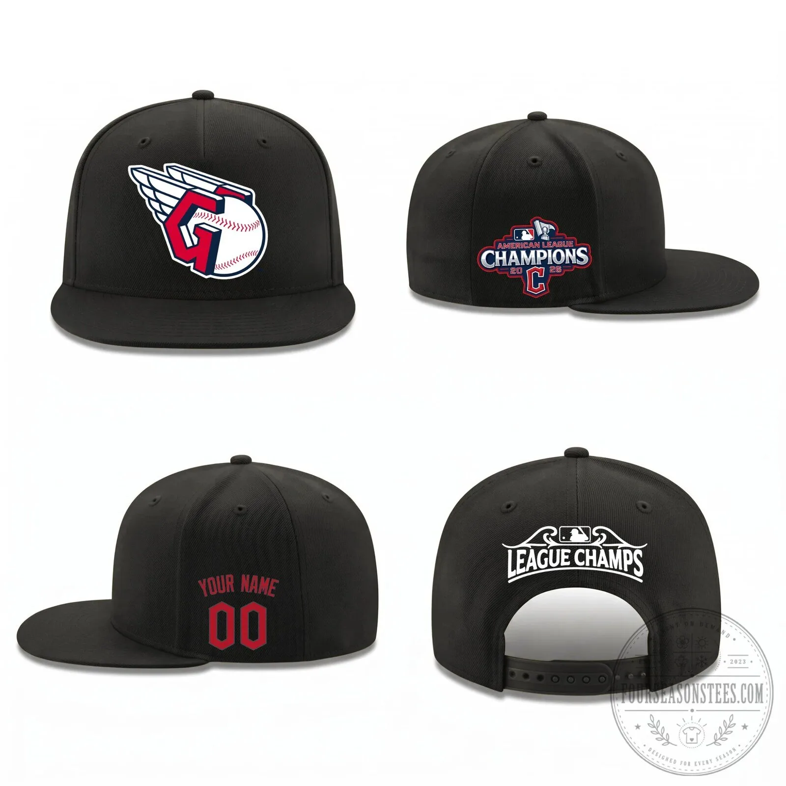 Personalized Snapback Hat for Cleveland Guardians American League Champions