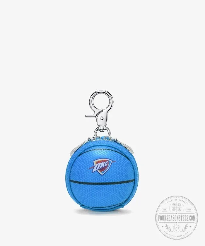 Oklahoma City Thunder Mini Basketball Keychain Pouch