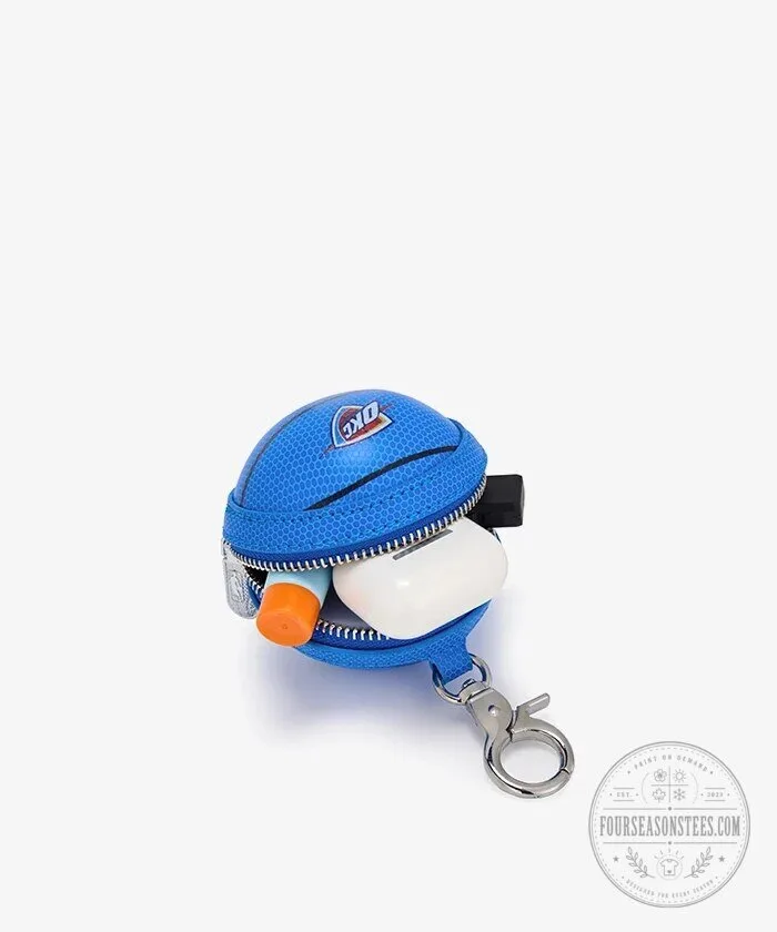 Oklahoma City Thunder Mini Basketball Keychain Pouch 11 Oklahoma City Thunder Mini Basketball Keychain Pouch