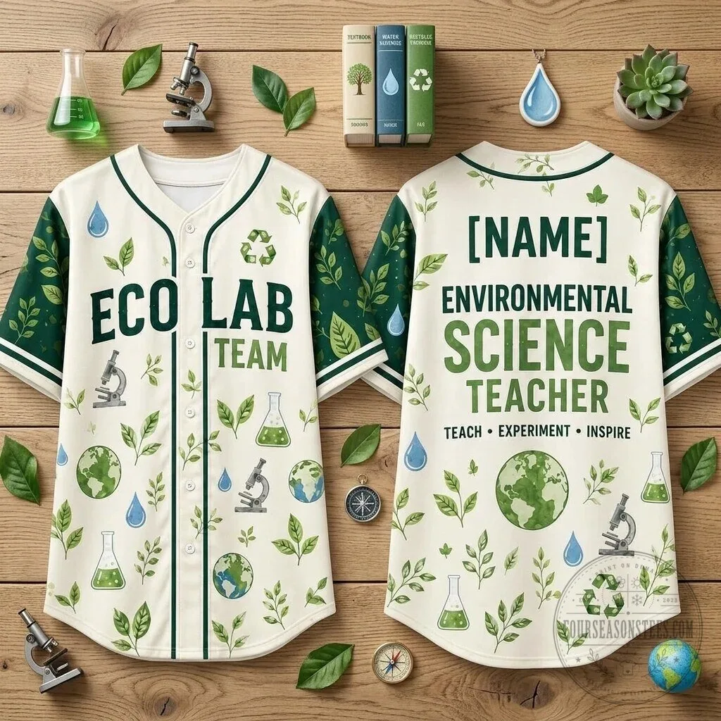 Personalized Environmental Science Teacher Eco Lab Team Baseball Jersey