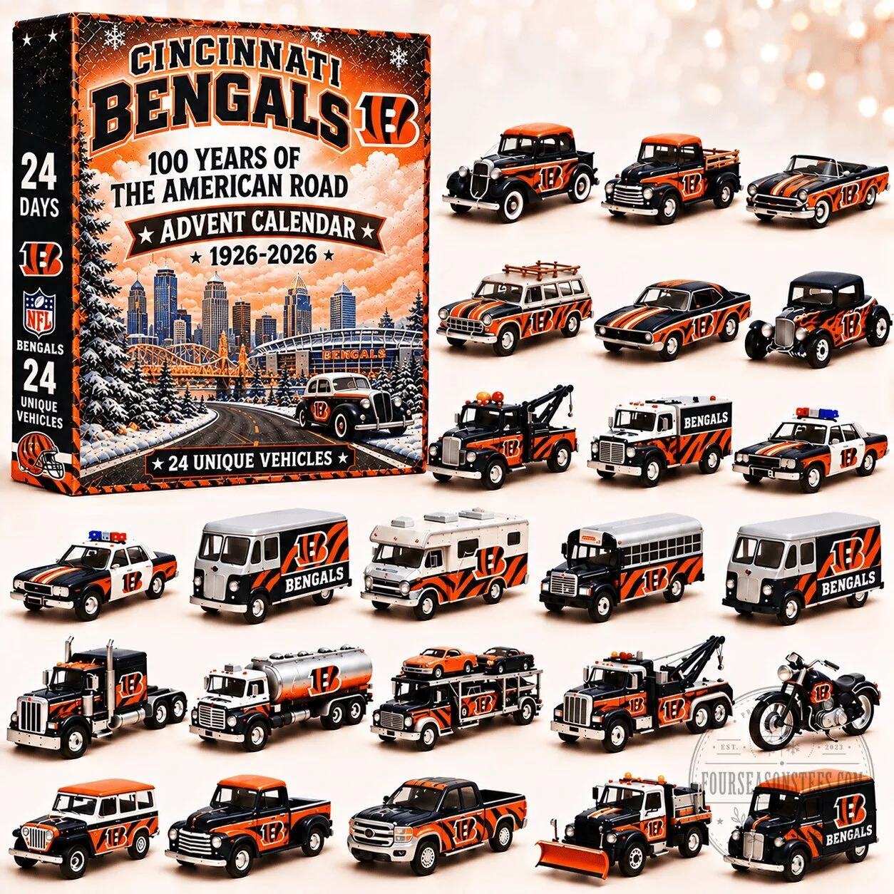 Cincinnati Bengals NFL 2026 Advent Calendar 100 Years of the American Road