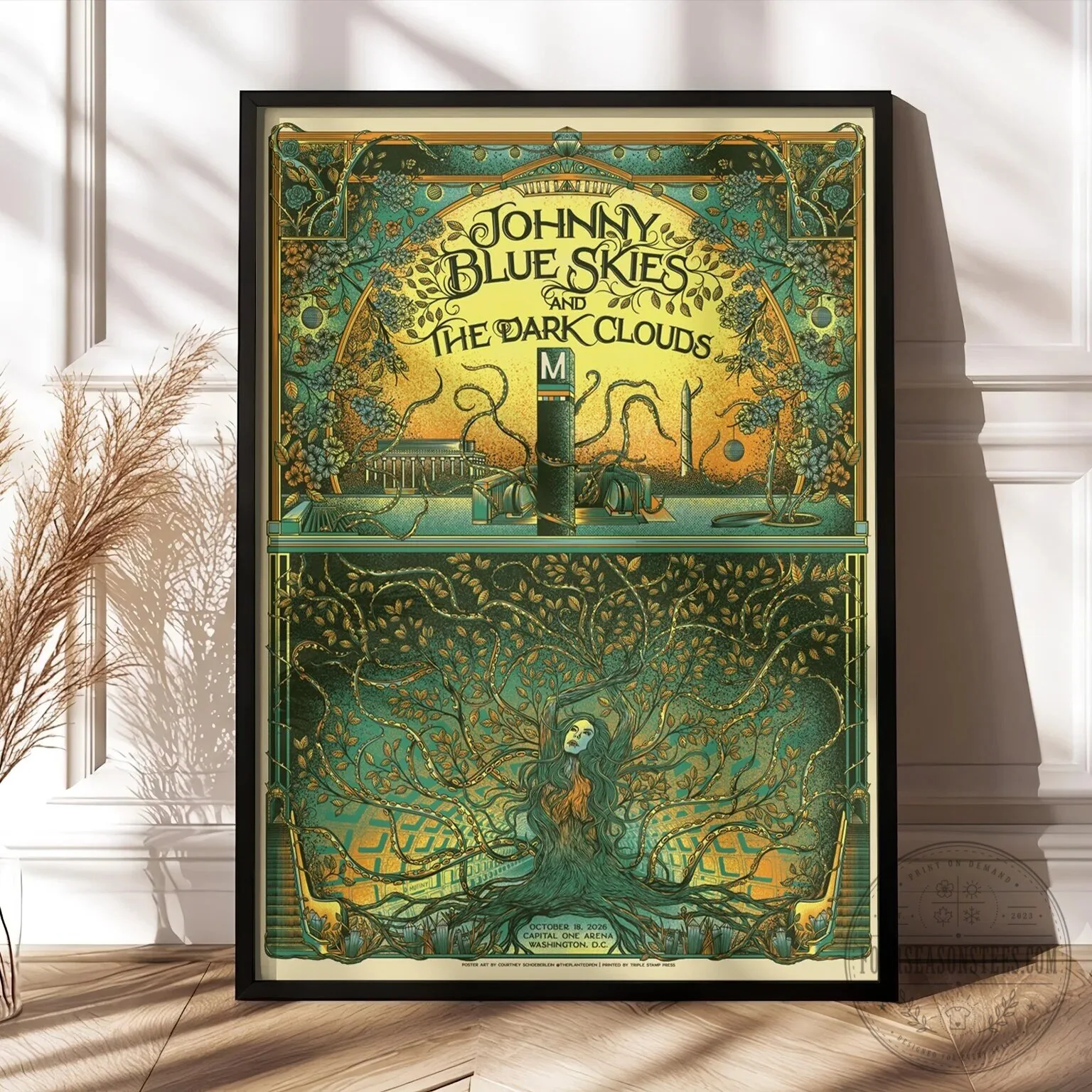 Johnny Blue Skies And The Dark Clouds Washington DC Concert Poster