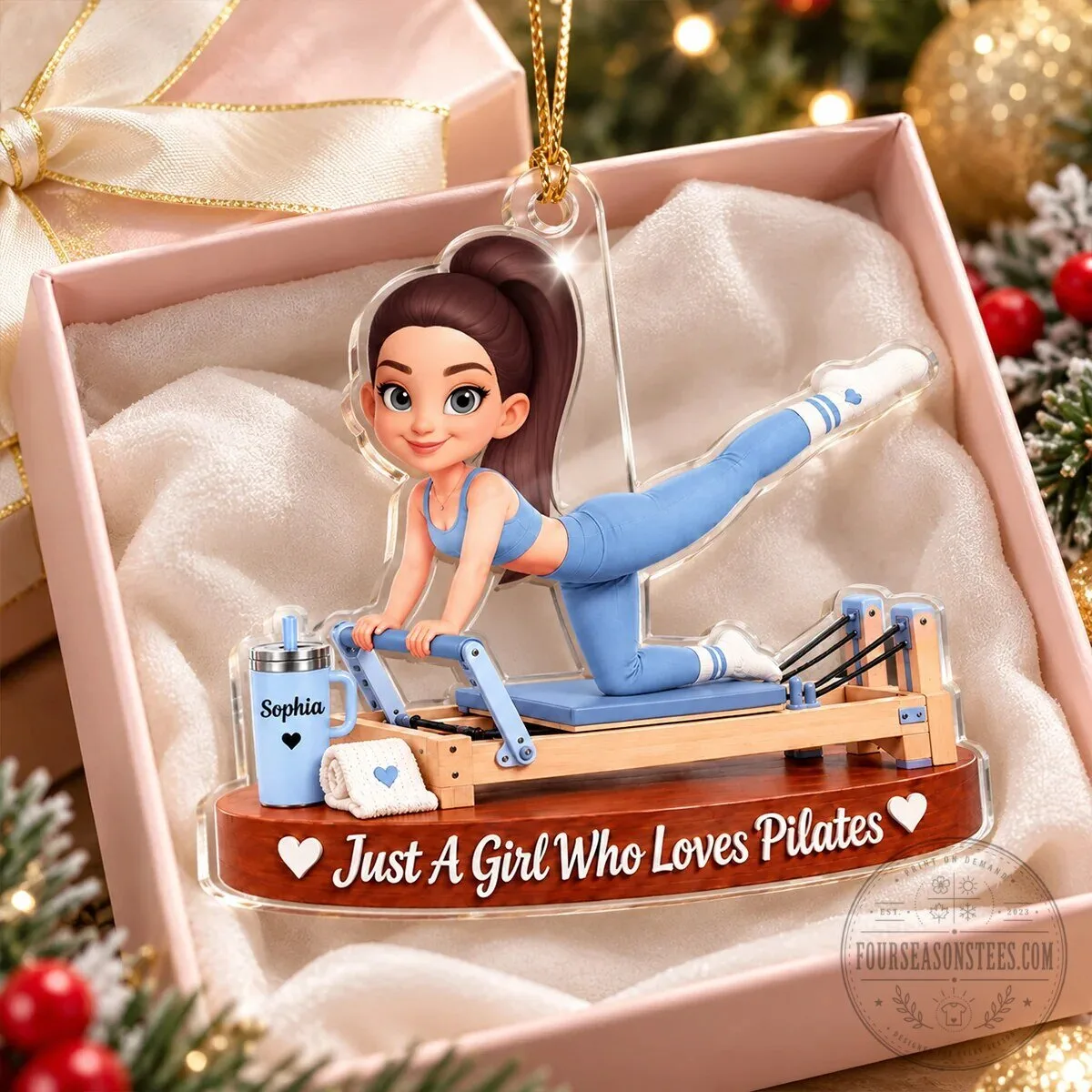 Pilates Girl Personalized Christmas Tree Ornament - Just A Girl Who Loves Pilates 14 Pilates Girl Personalized Christmas Tree Ornament - Just A Girl Who Loves Pilates
