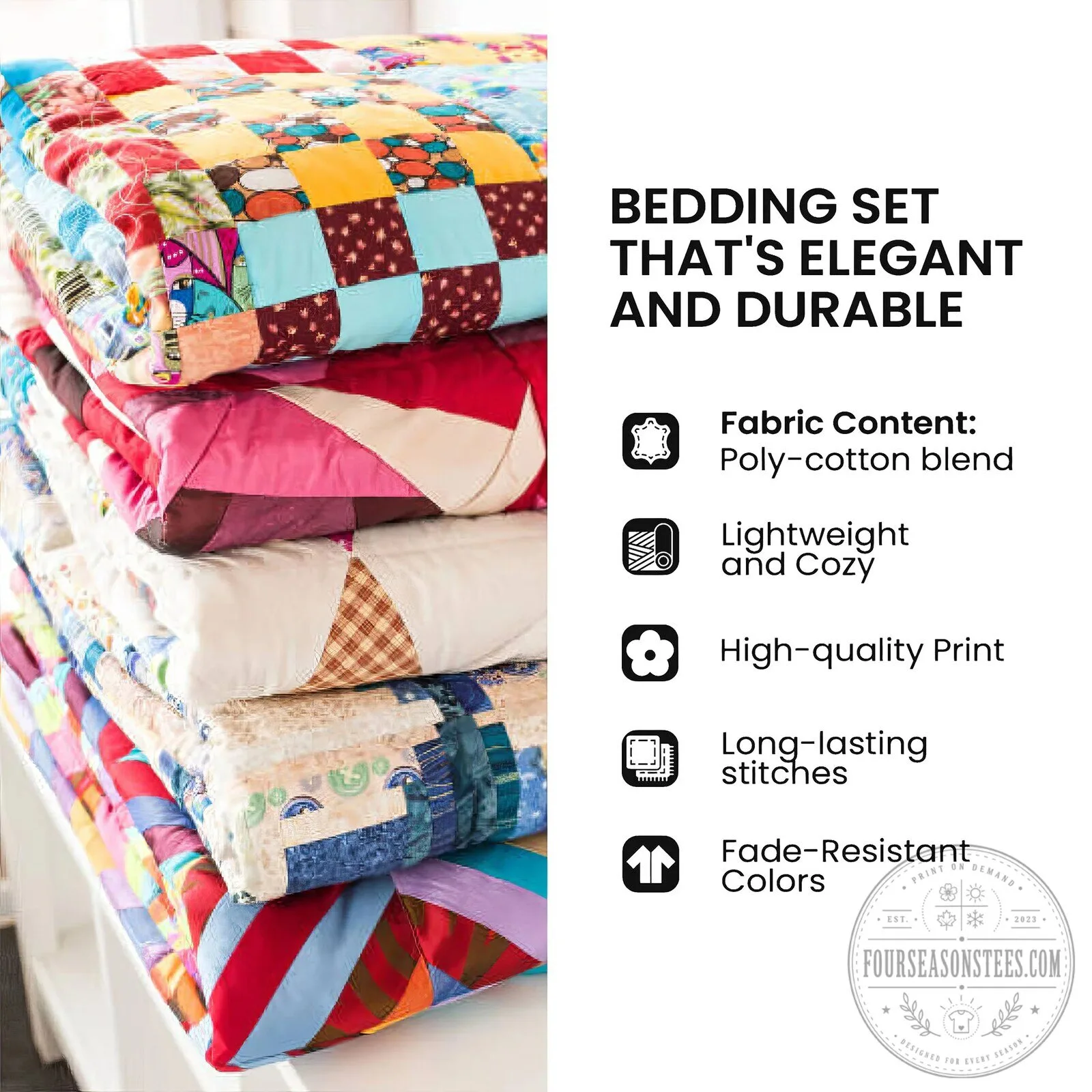 Christmas Dachshund Wreath Quilted Bedding Set with Pillow Shams 11 Christmas Dachshund Wreath Quilted Bedding Set with Pillow Shams