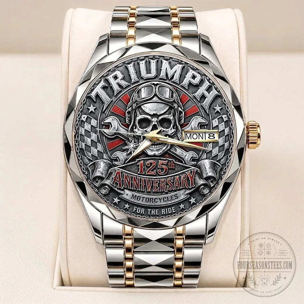Triumph Motorcycles 125th Anniversary Skull Rider Two-Tone Luxury Watch