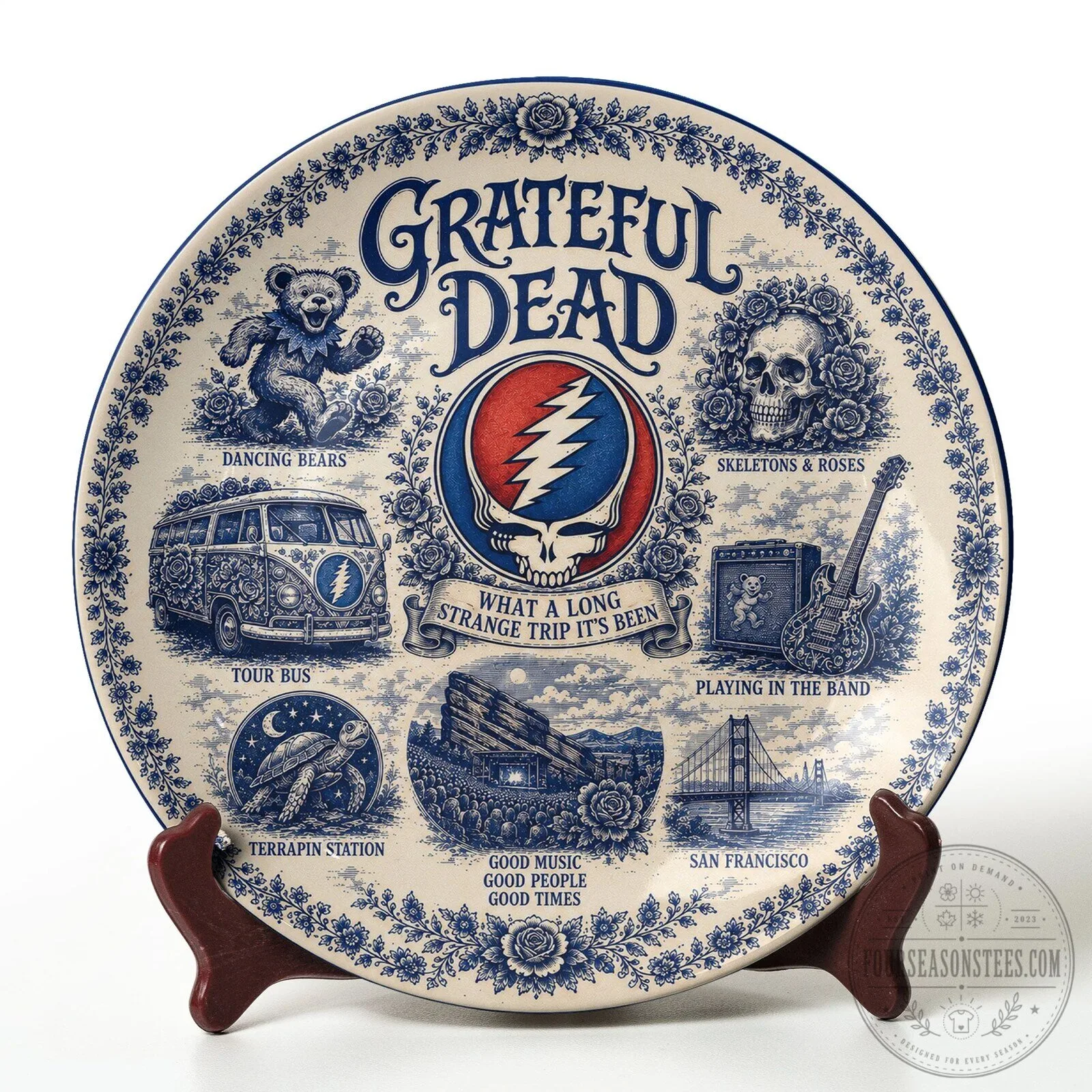 Grateful Dead Steal Your Face Decorative Ceramic Plate Wall Art 1 Grateful Dead Steal Your Face Decorative Ceramic Plate Wall Art