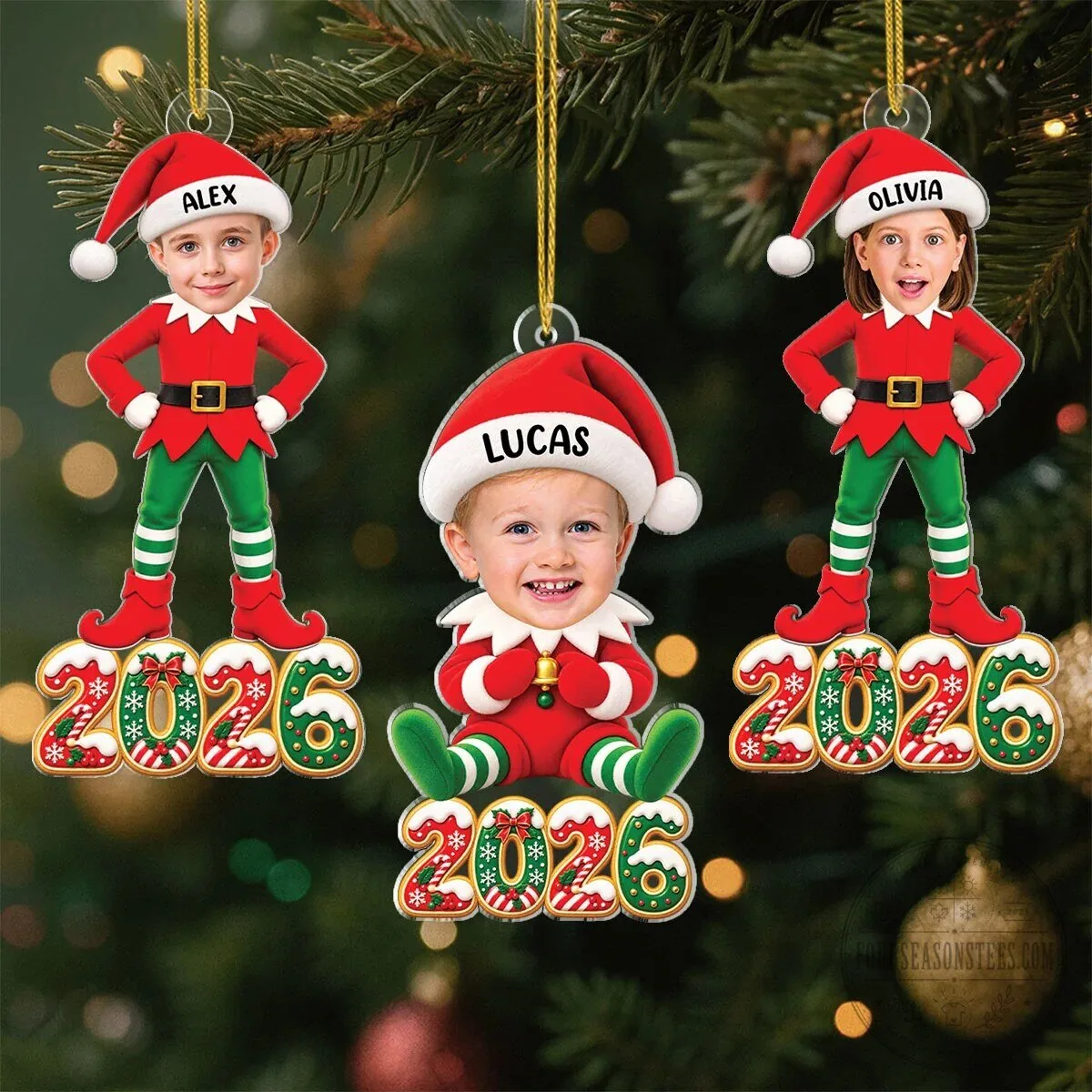 Personalized Christmas Elf Photo Acrylic Ornament Custom Family Holiday Decoration 9 Personalized Christmas Elf Photo Acrylic Ornament Custom Family Holiday Decoration