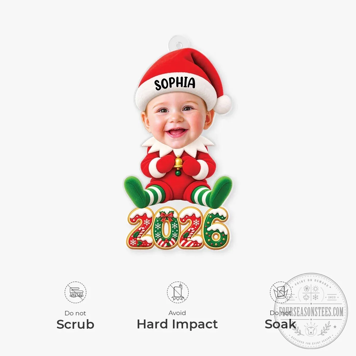 Personalized Christmas Elf Photo Acrylic Ornament Custom Family Holiday Decoration 12 Personalized Christmas Elf Photo Acrylic Ornament Custom Family Holiday Decoration