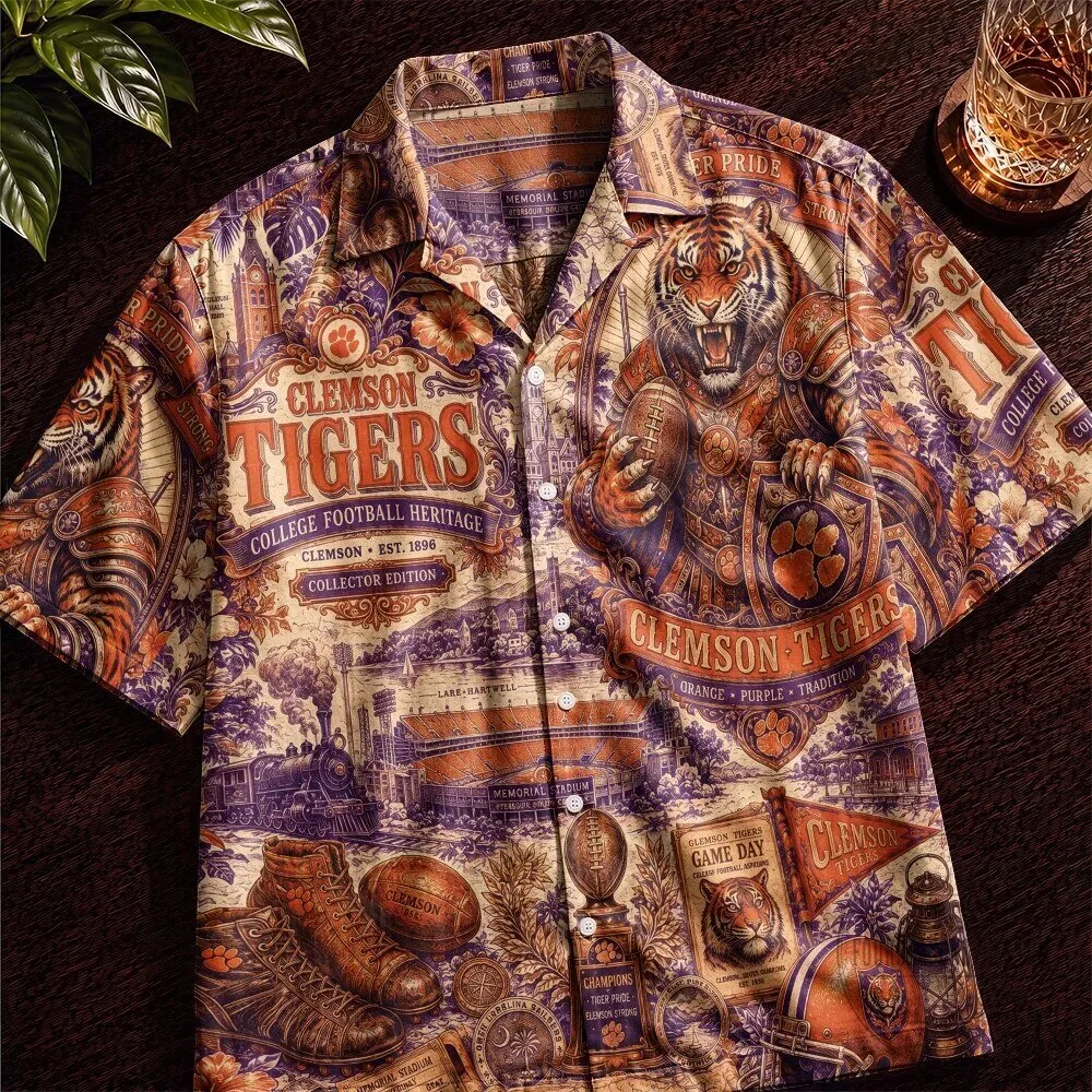 Clemson Tigers College Football Heritage Collector Edition Hawaiian Shirt 7 Clemson Tigers College Football Heritage Collector Edition Hawaiian Shirt