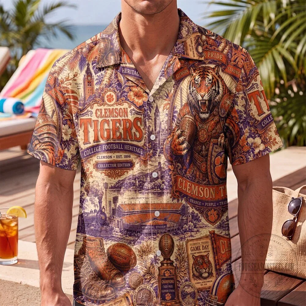 Clemson Tigers College Football Heritage Collector Edition Hawaiian Shirt 9 Clemson Tigers College Football Heritage Collector Edition Hawaiian Shirt