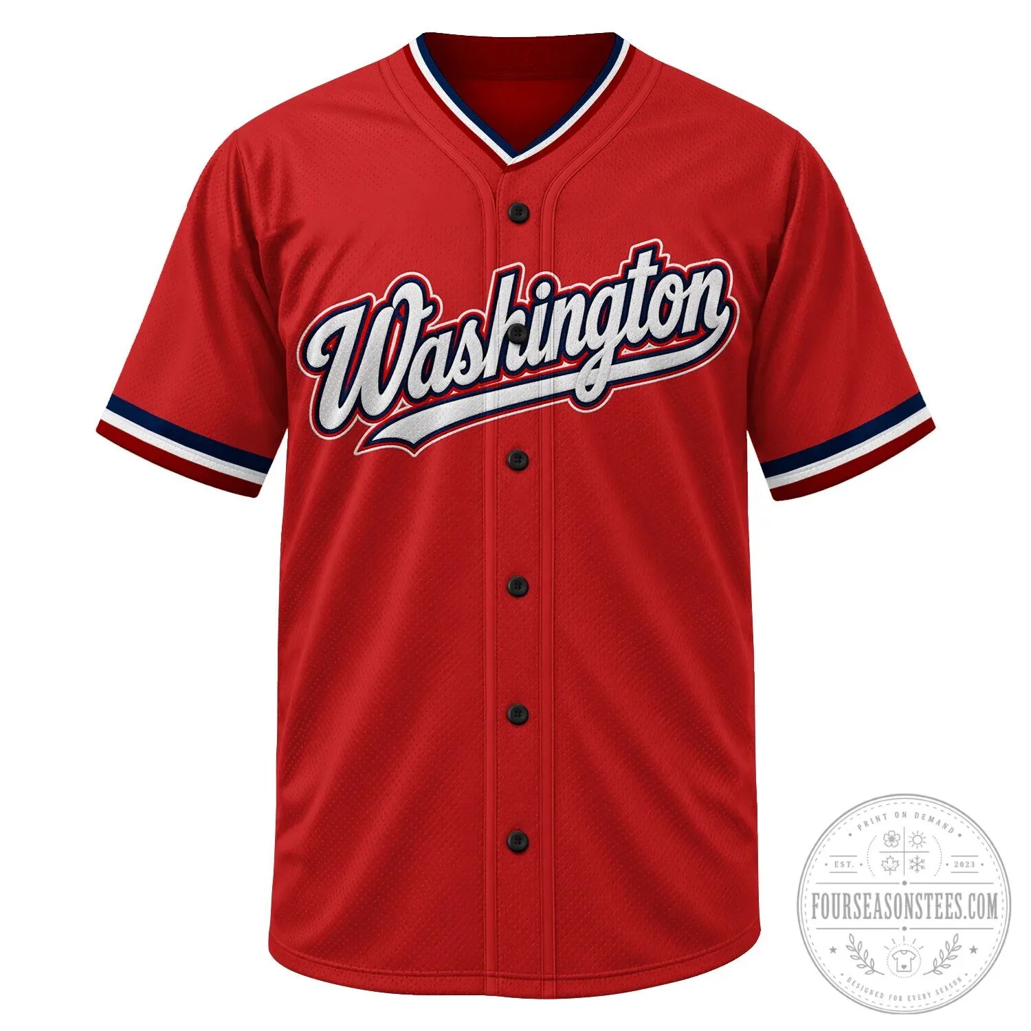 Washington Nationals Baseball Team Red Fan Jersey
