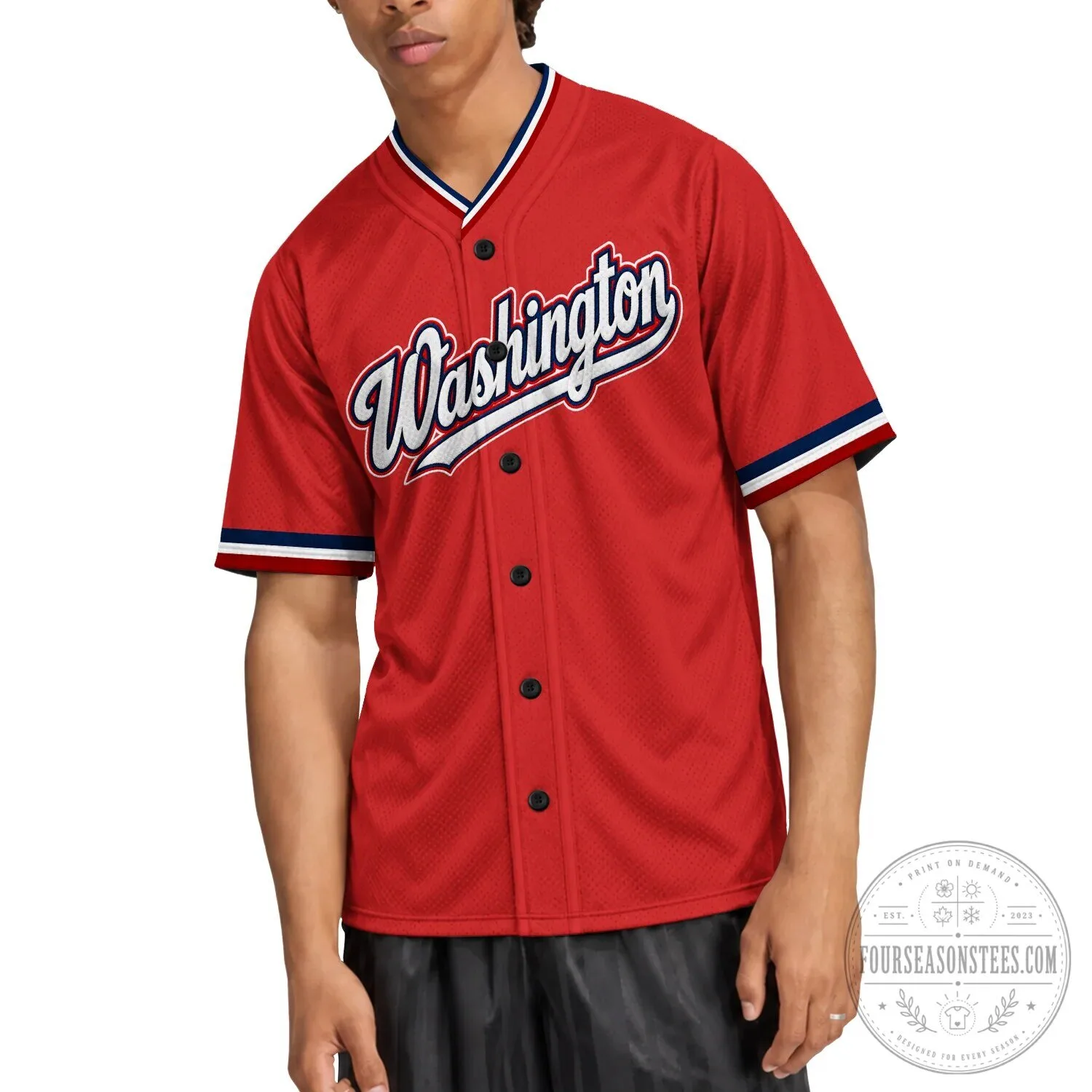 Washington Nationals Baseball Team Red Fan Jersey 17 Washington Nationals Baseball Team Red Fan Jersey