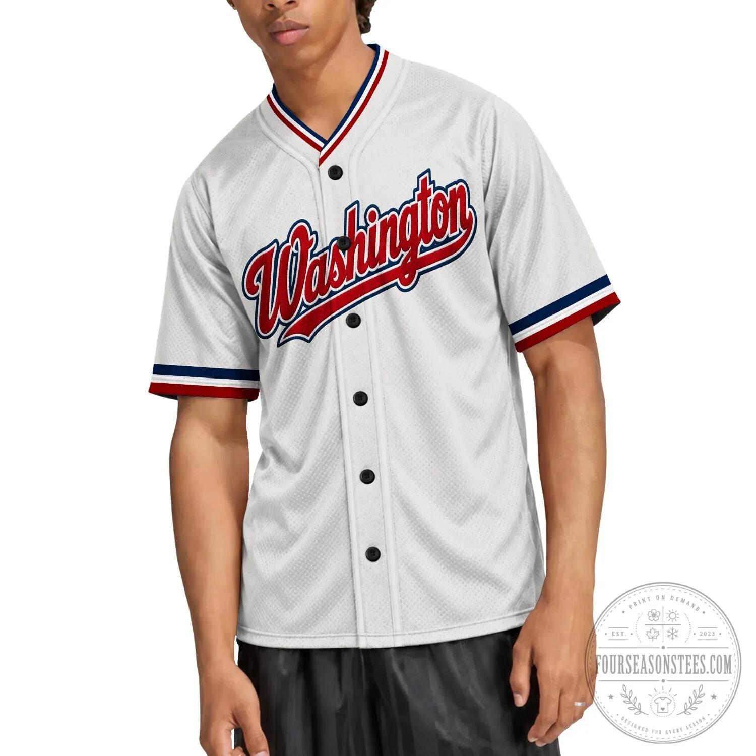 Washington Nationals Baseball Team Red Fan Jersey 23 Washington Nationals Baseball Team Red Fan Jersey